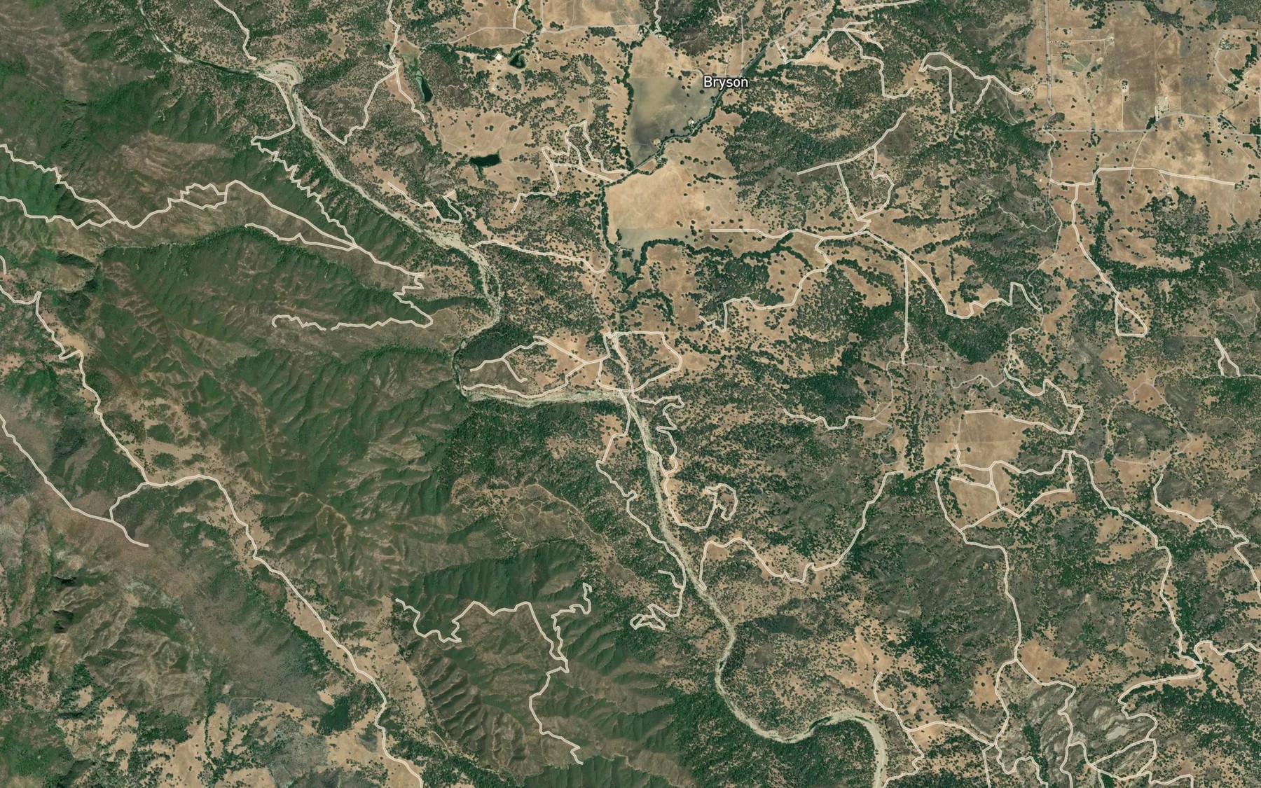 Satellite map of the Gulch House Creek