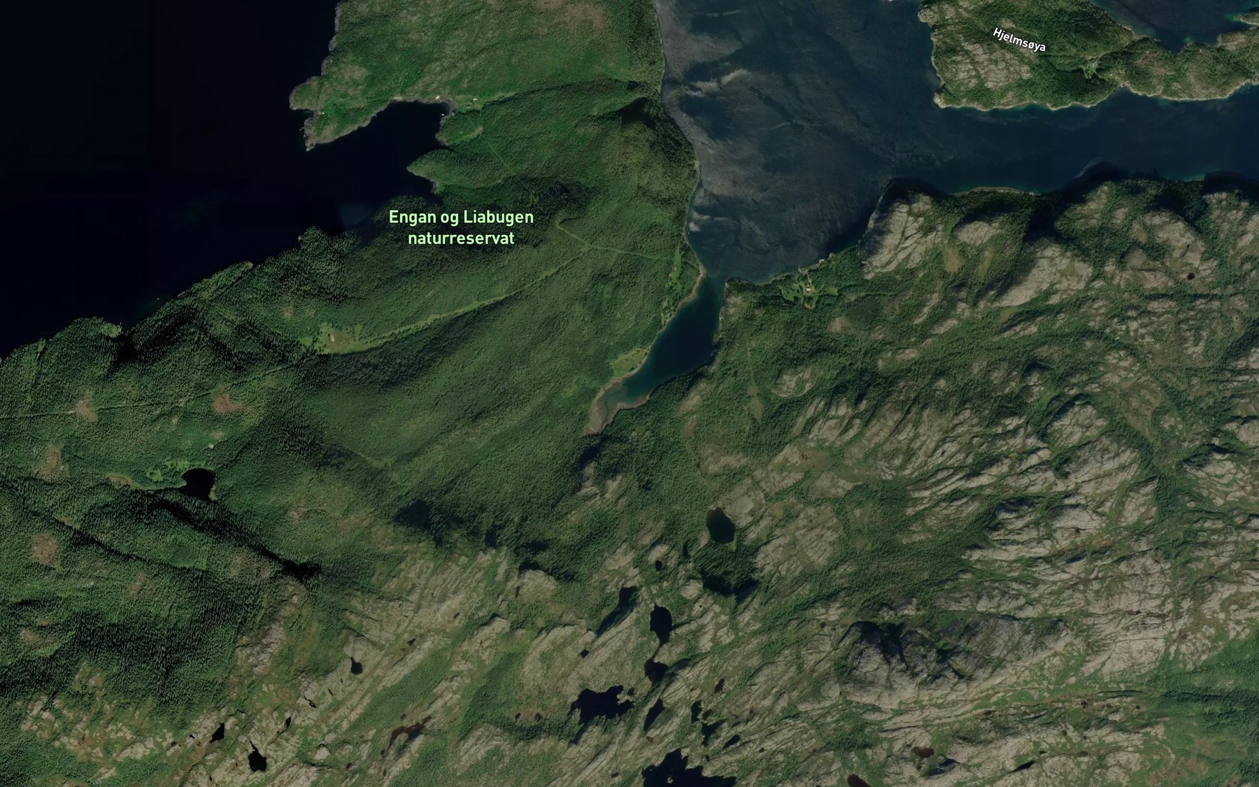 Satellite map of the Hopen