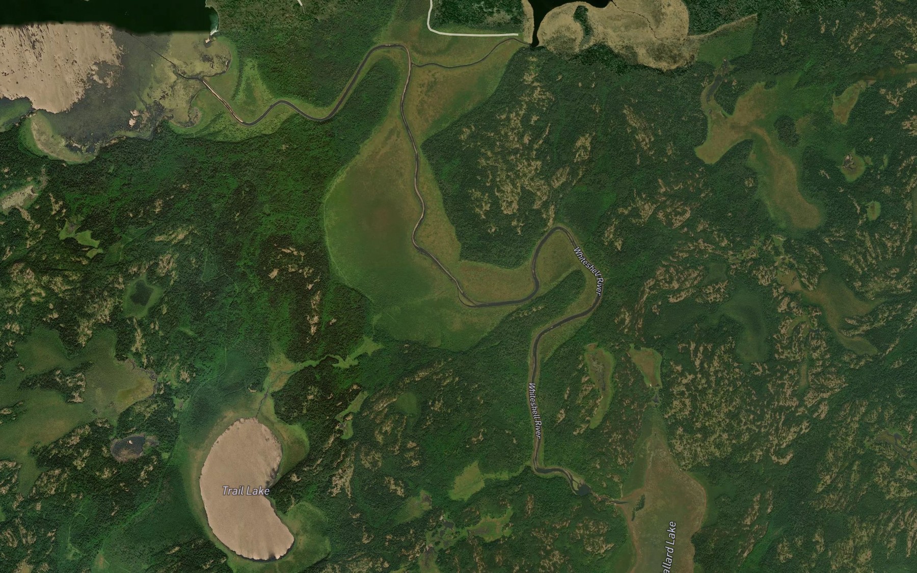 Satellite map of the Trail Creek