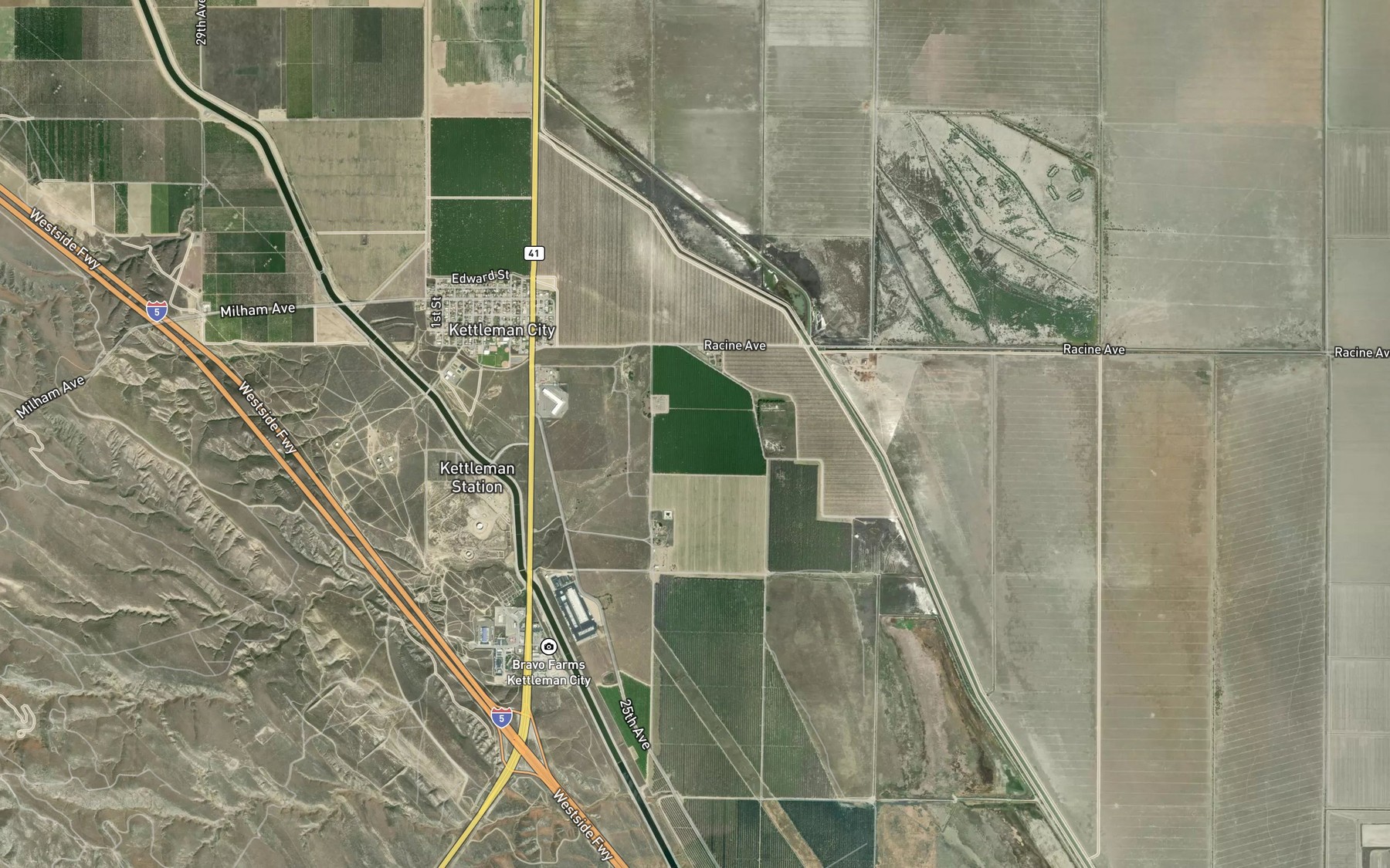 Satellite map of the Arroyo Robador