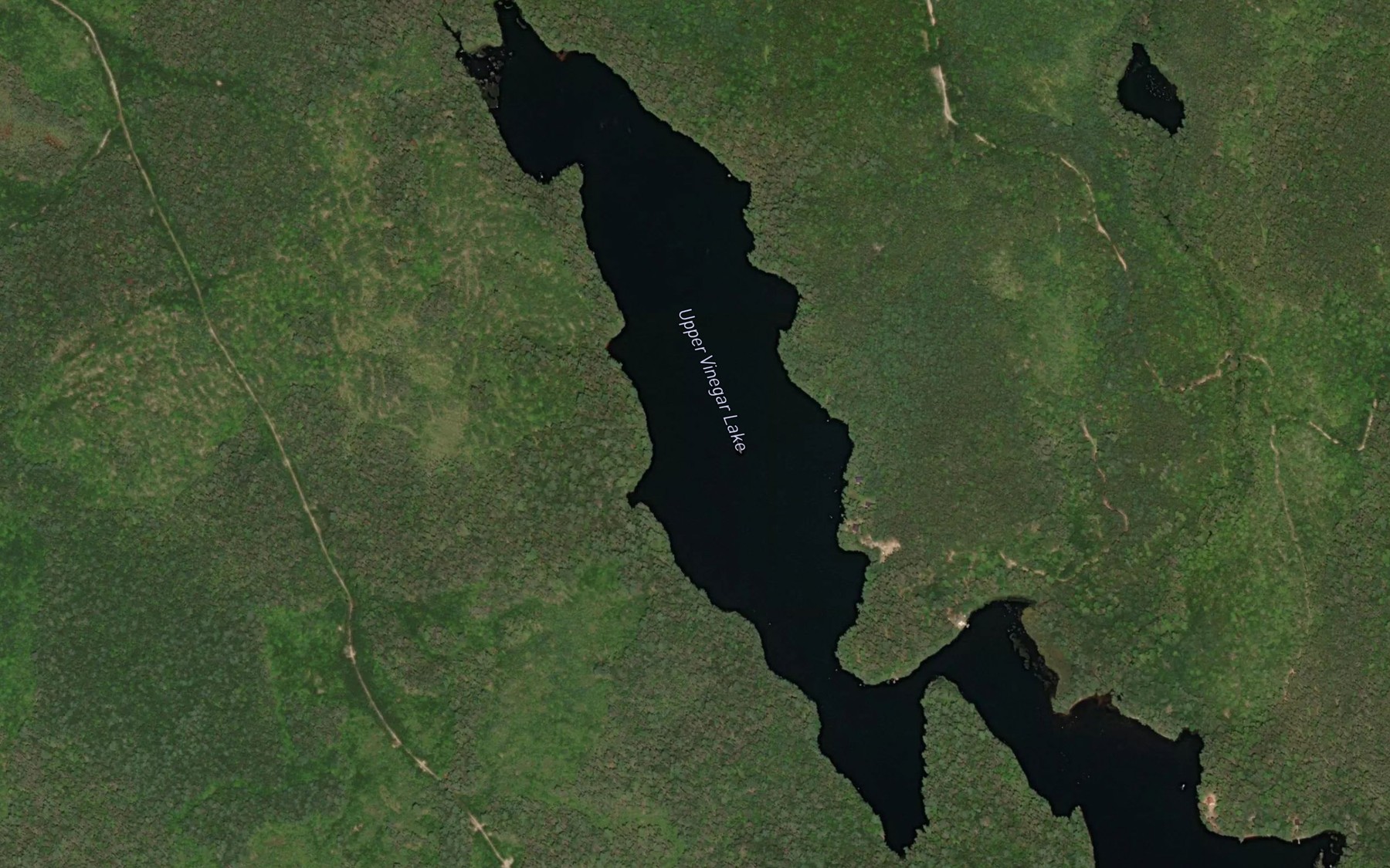 Satellite map of the Upper Vinegar Lake