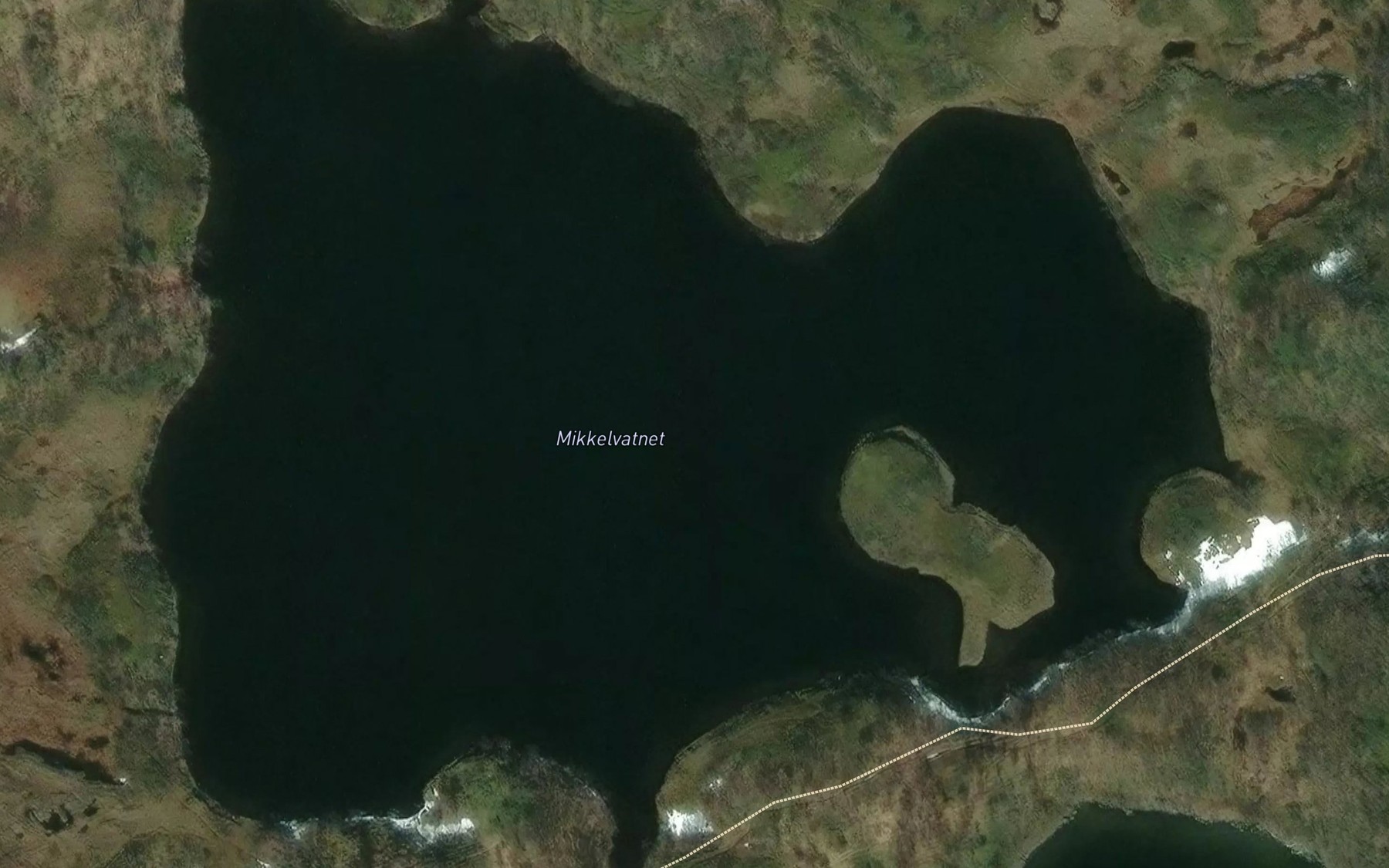 Satellite map of the Mikkelvatnet