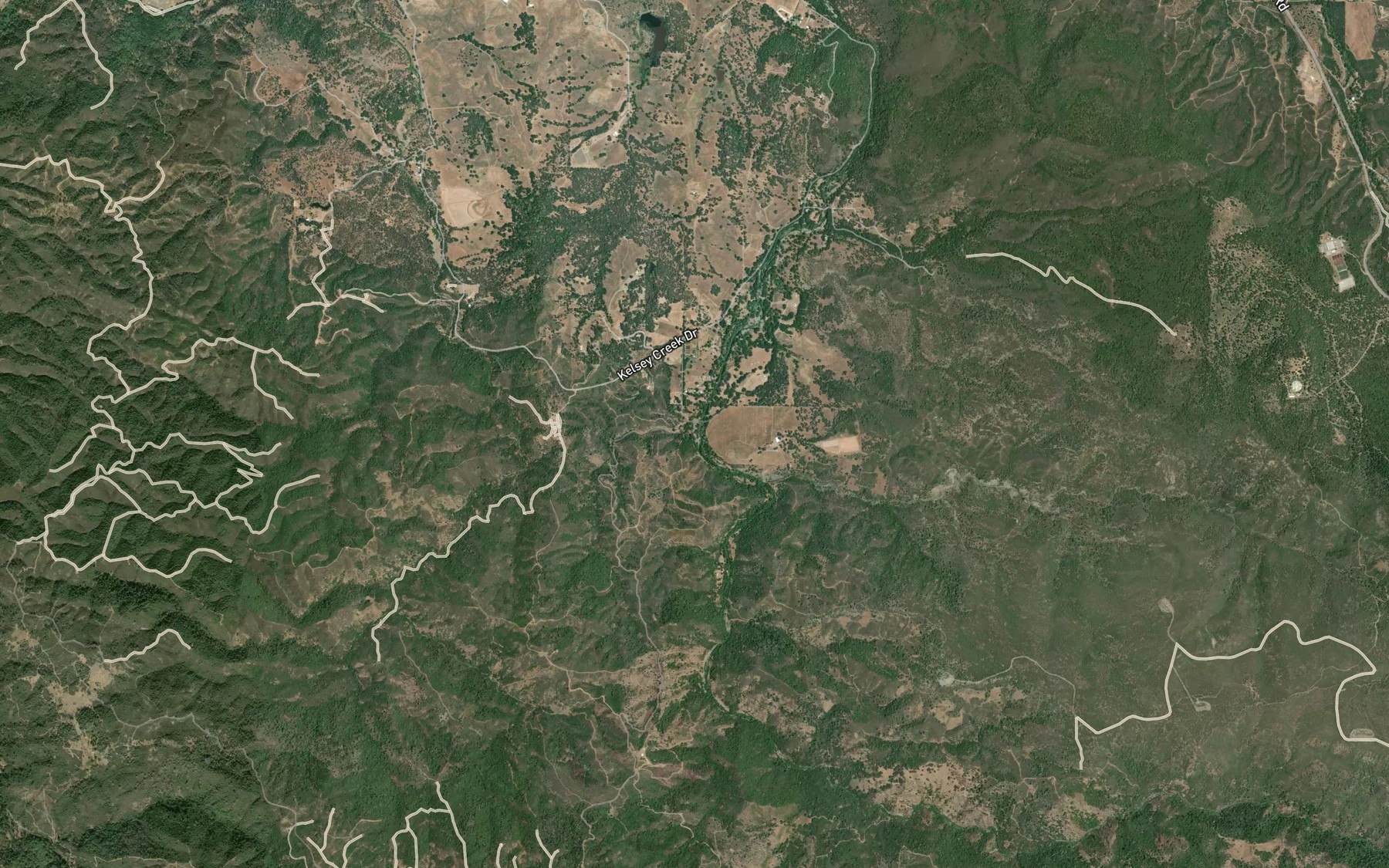 Satellite map of the Widow Creek