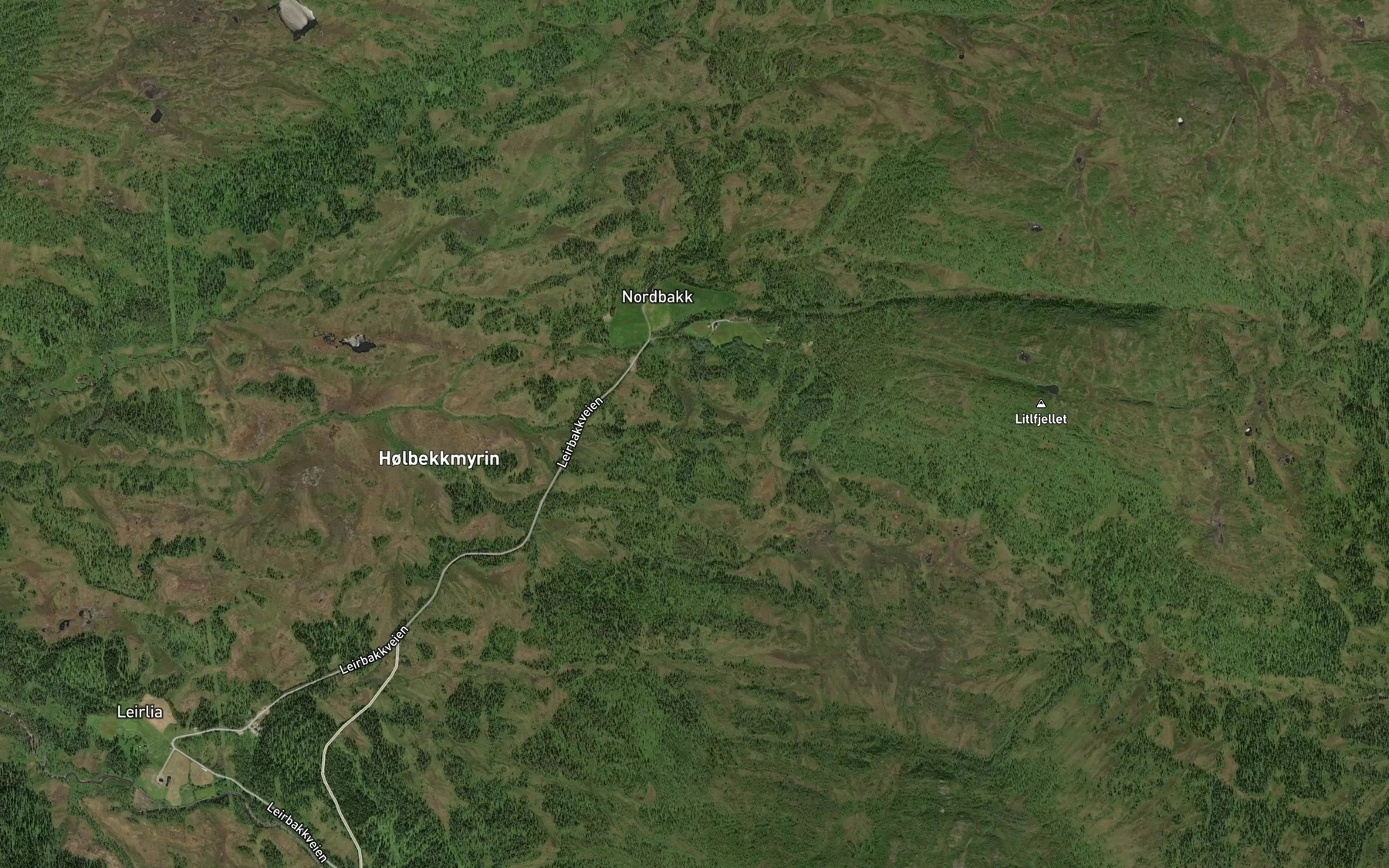 Satellite map of the Langmyrbekken