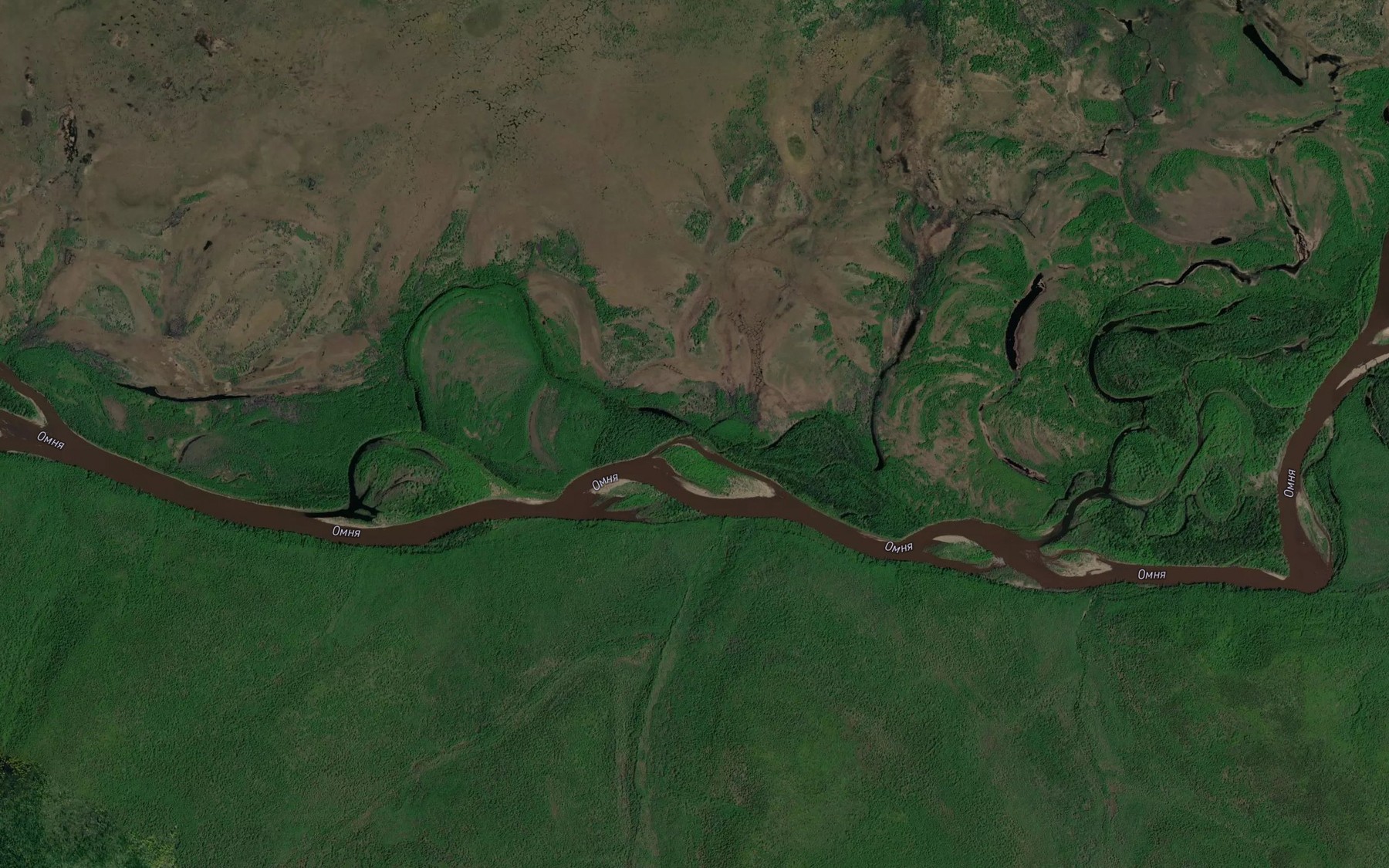 Satellite map of the Nizhniy Ulyvdyak