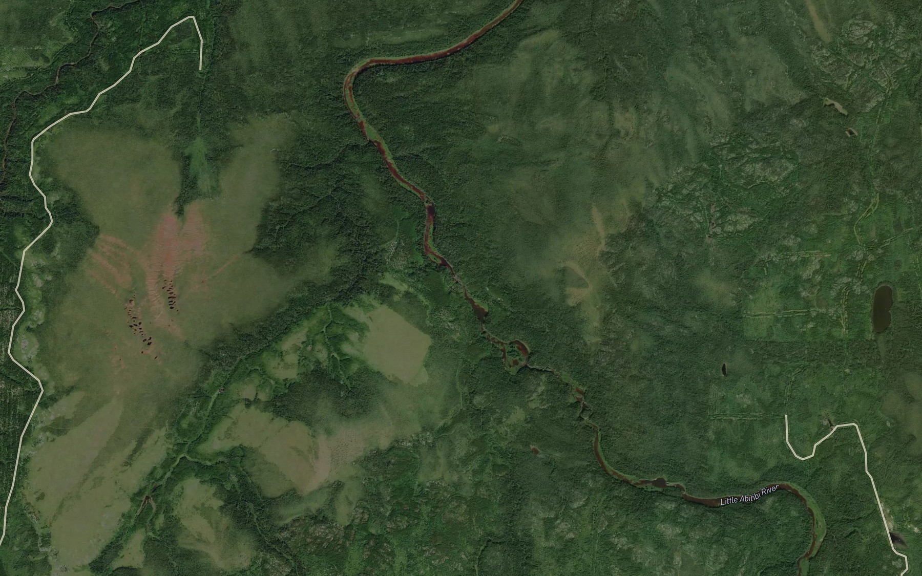 Satellite map of the Fisher Creek