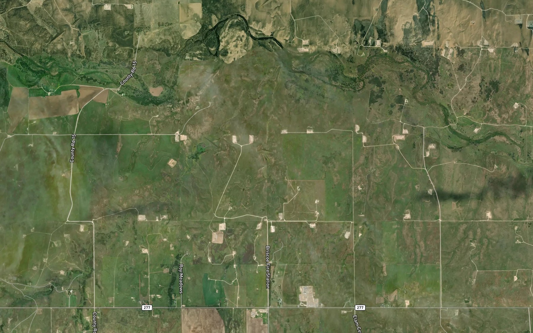 Satellite map of the Soil Conservation Service Site 14a Reservoir