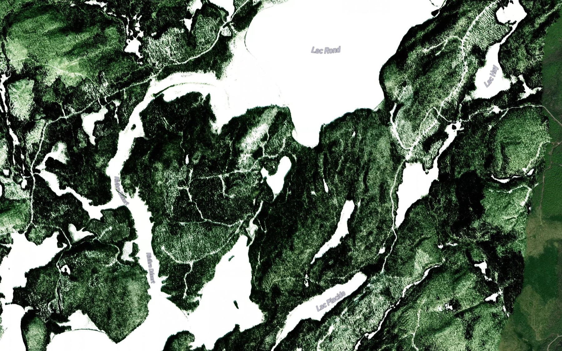 Satellite map of the Lac Morin