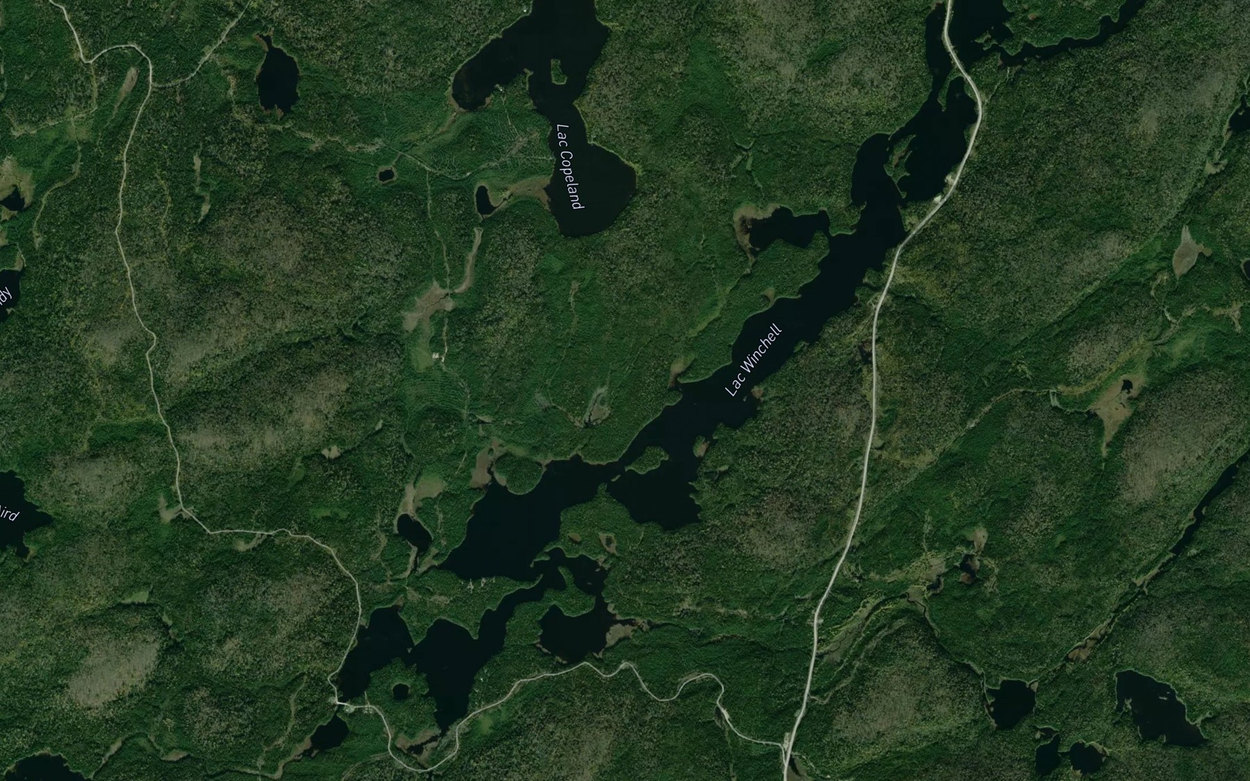 Satellite map of the Lac Winchell