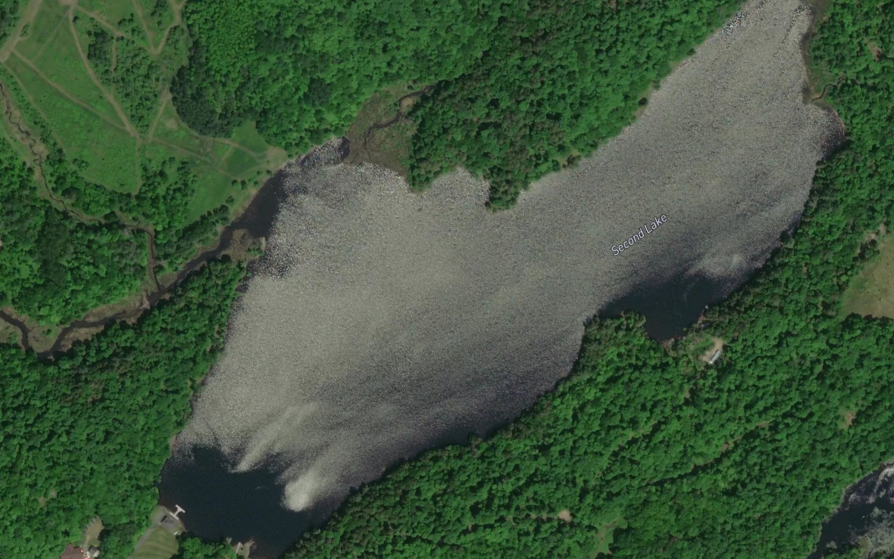 Satellite map of the Second Lake