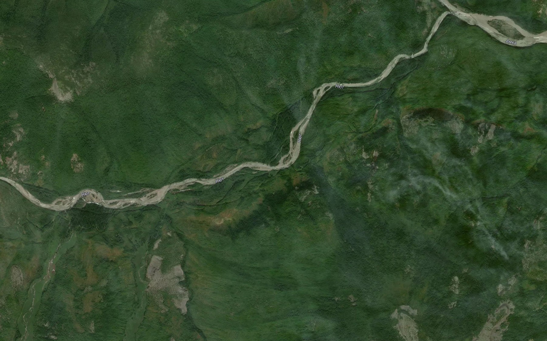 Satellite map of the Zelenyy