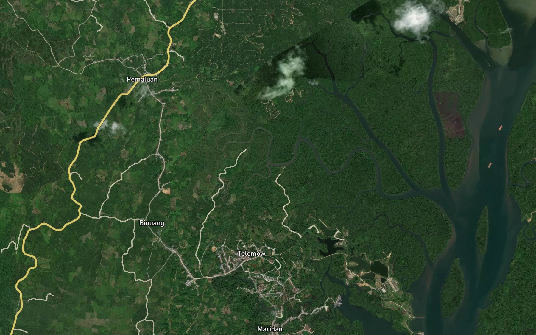 Satellite map of the Sungai Tilmon