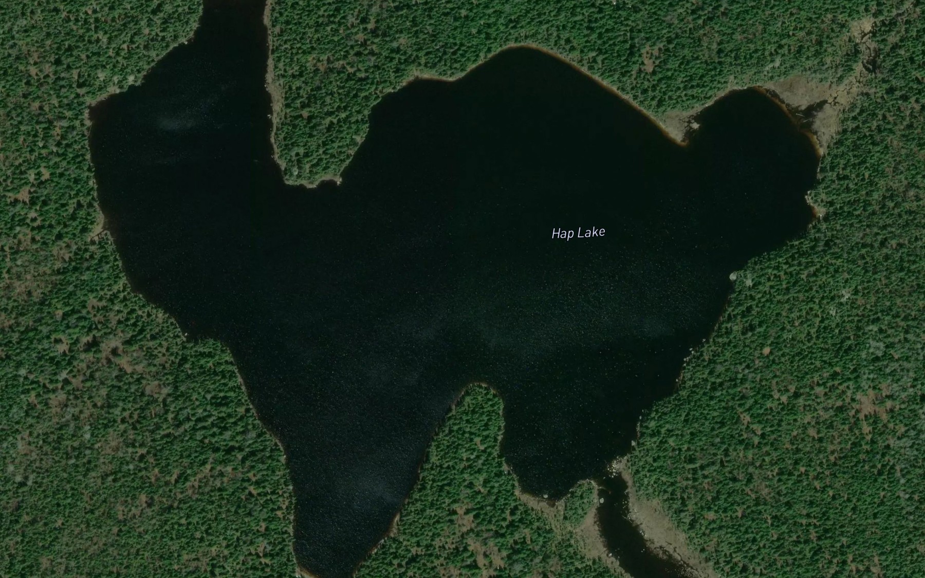 Satellite map of the Hap Lake