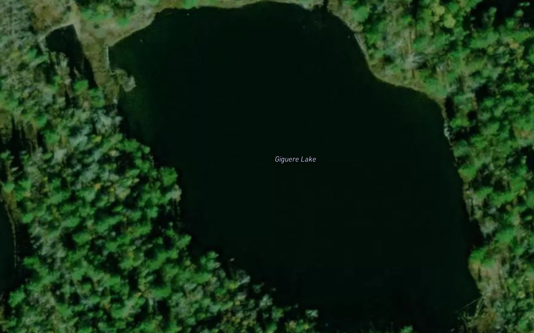 Satellite map of the Giguere Lake
