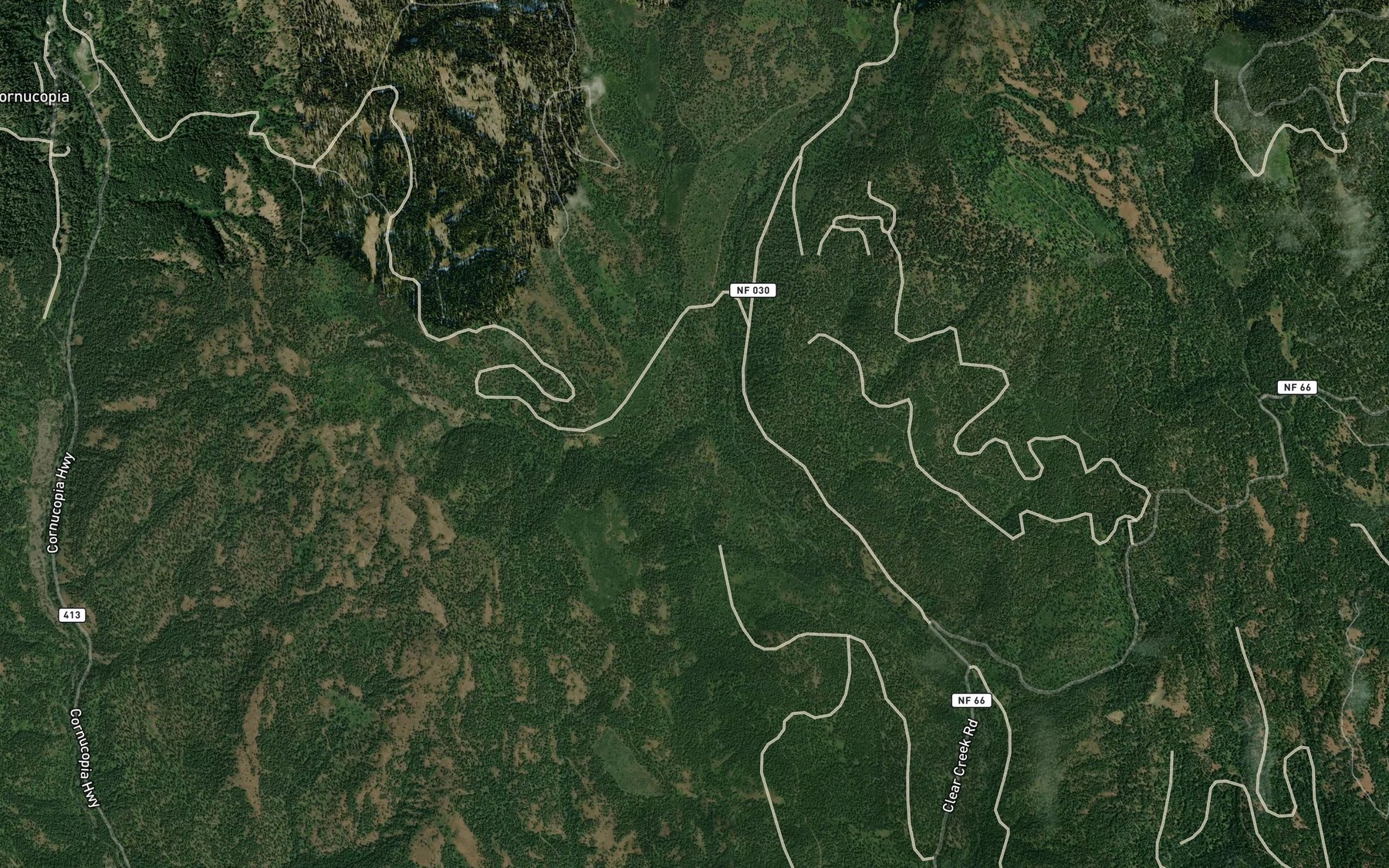 Satellite map of the Meadow Creek