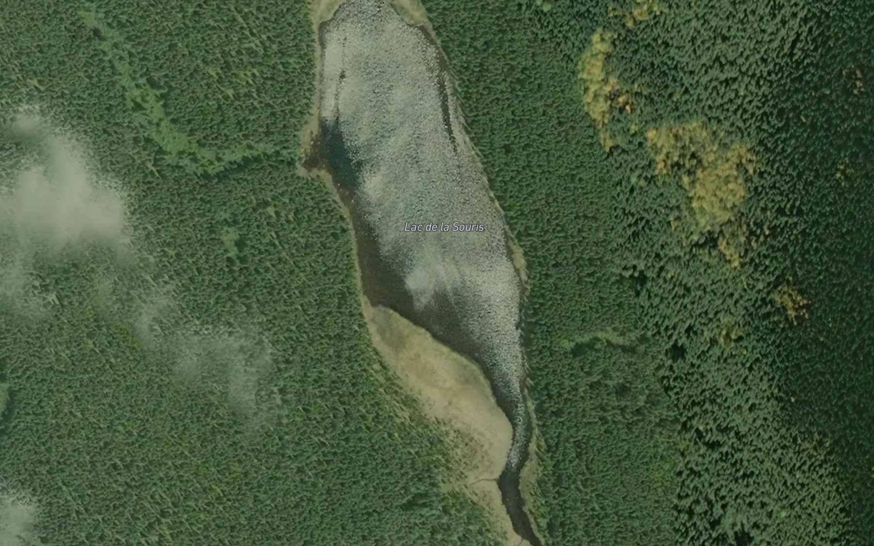 Satellite map of the Lac de la Souris