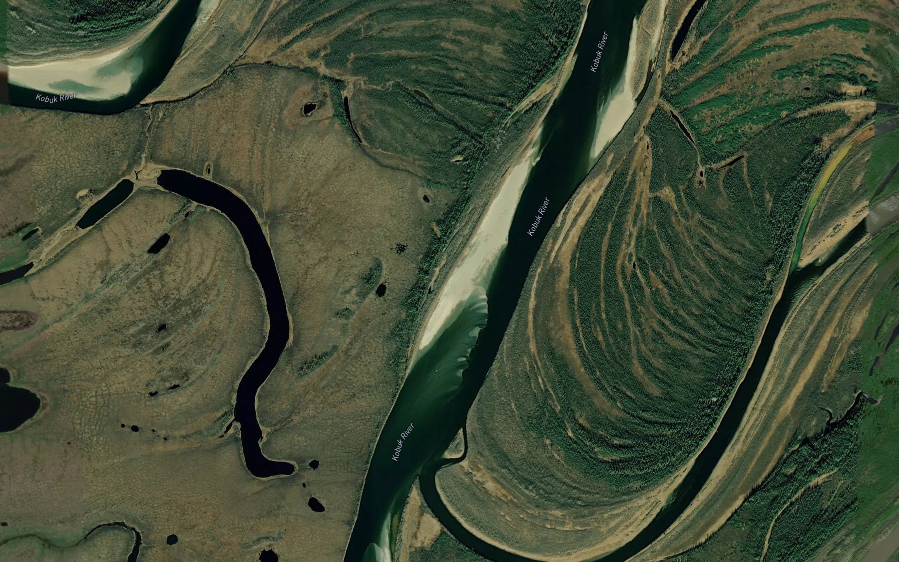 Satellite map of the Garland Creek