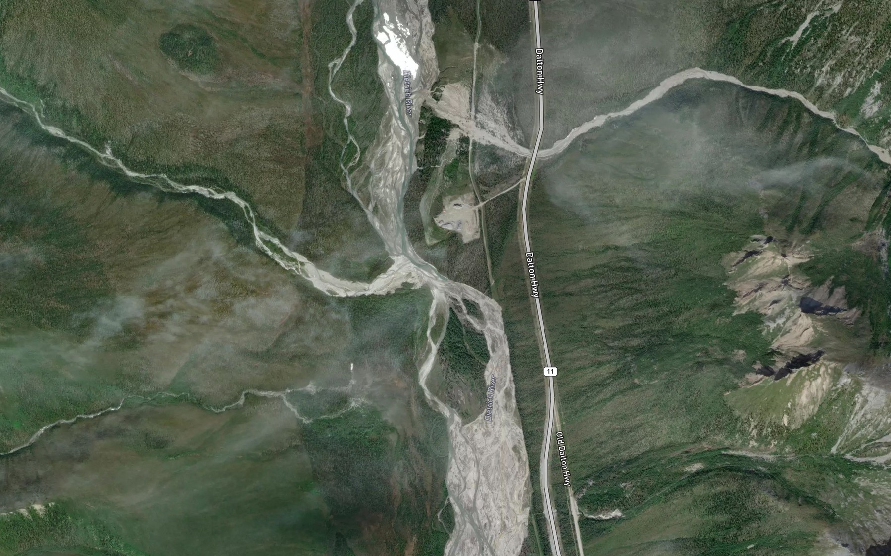 Satellite map of the Big Jim Creek