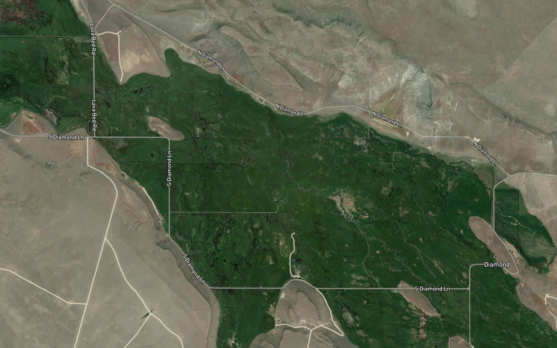 Satellite map of the Cucamonga Creek