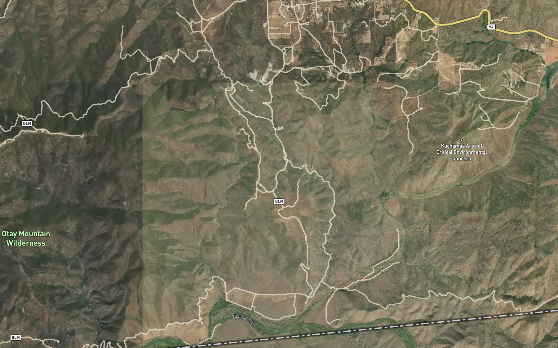 Satellite map of the Donohoe Spring