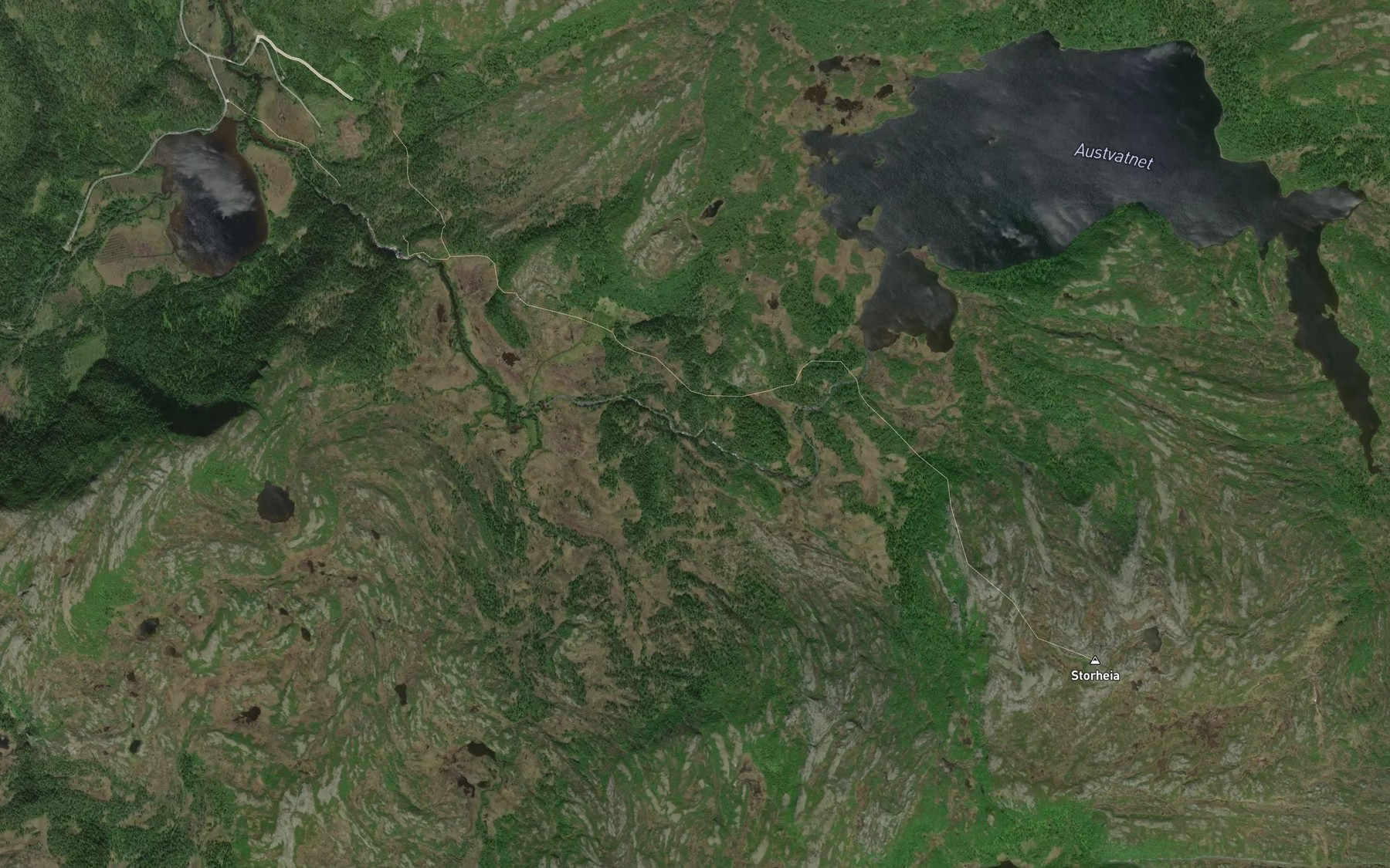 Satellite map of the Austvasselva