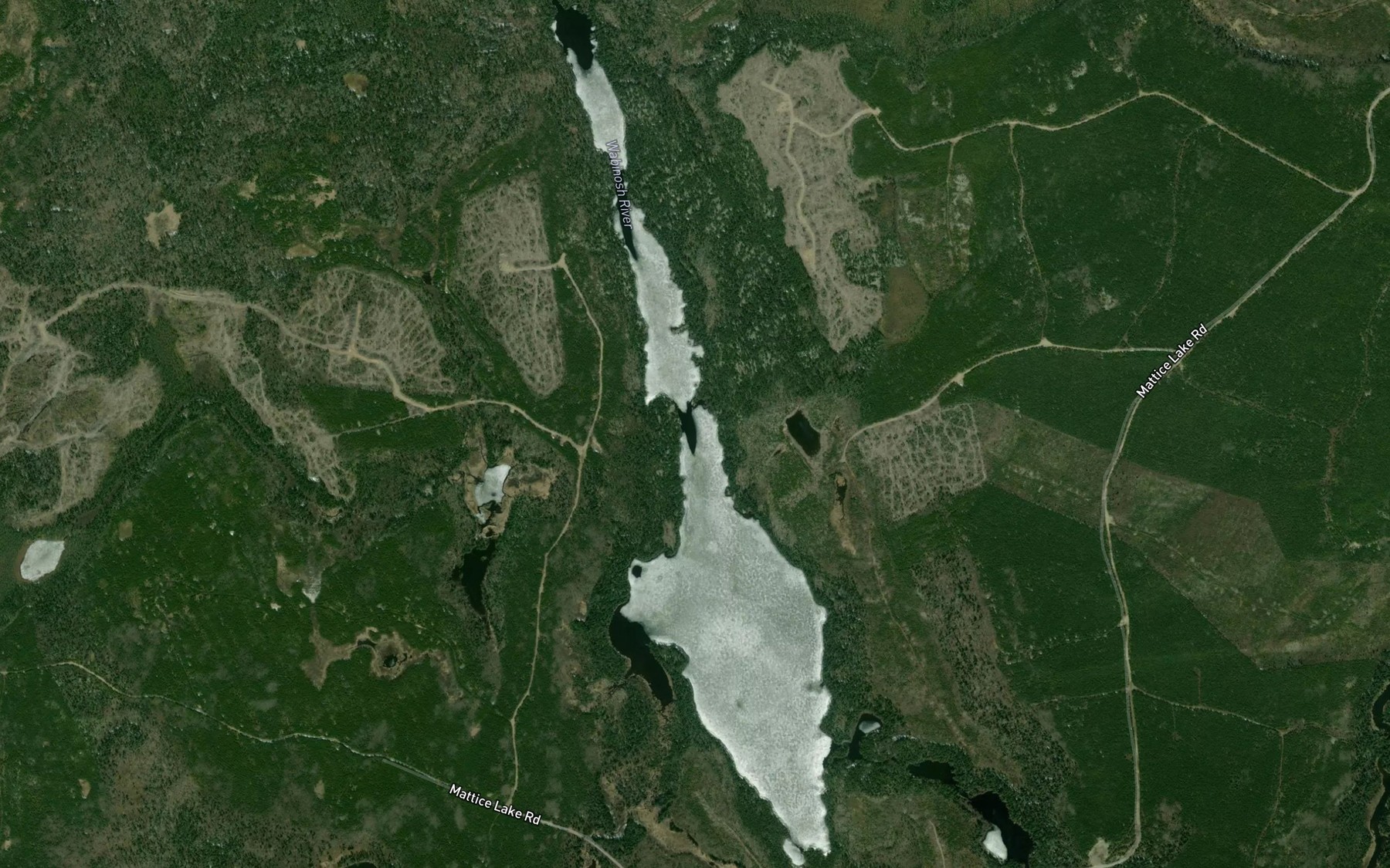 Satellite map of the Mundell Lake
