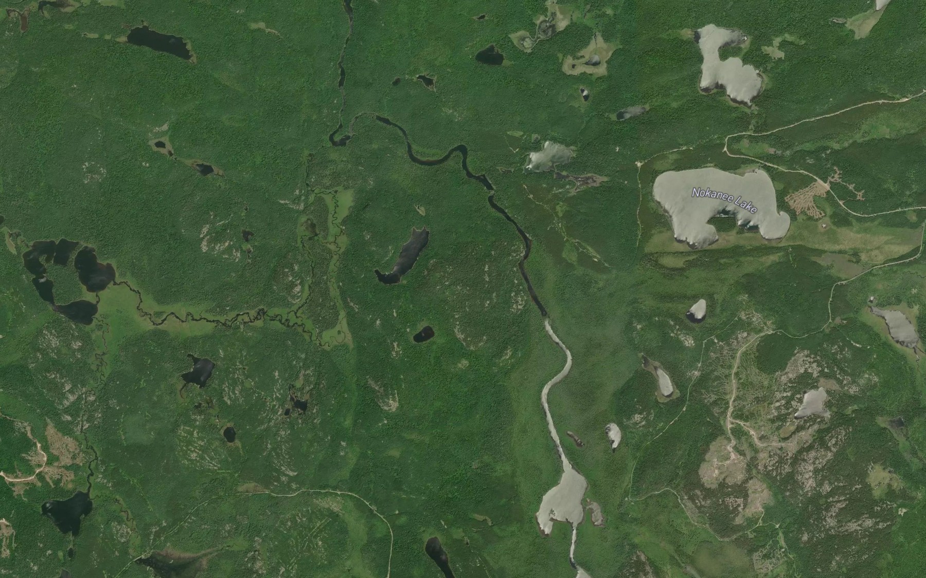Satellite map of the Moosehorn Rapids