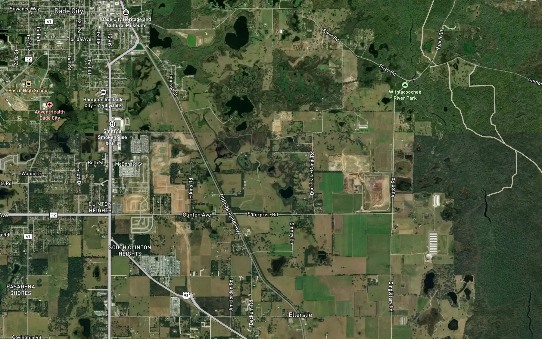 Satellite map of the Larkin Lake