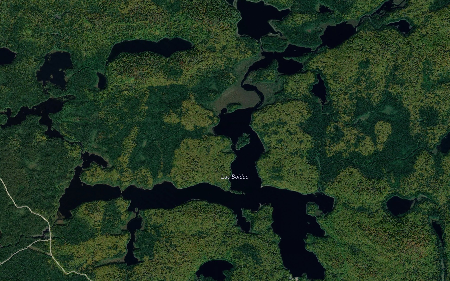 Satellite map of the Lac Bolduc