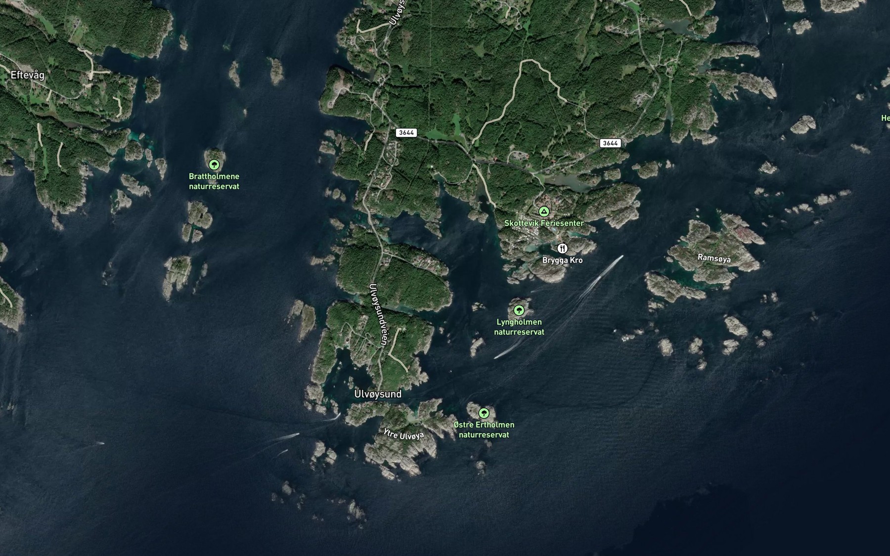 Satellite map of the Okseviga