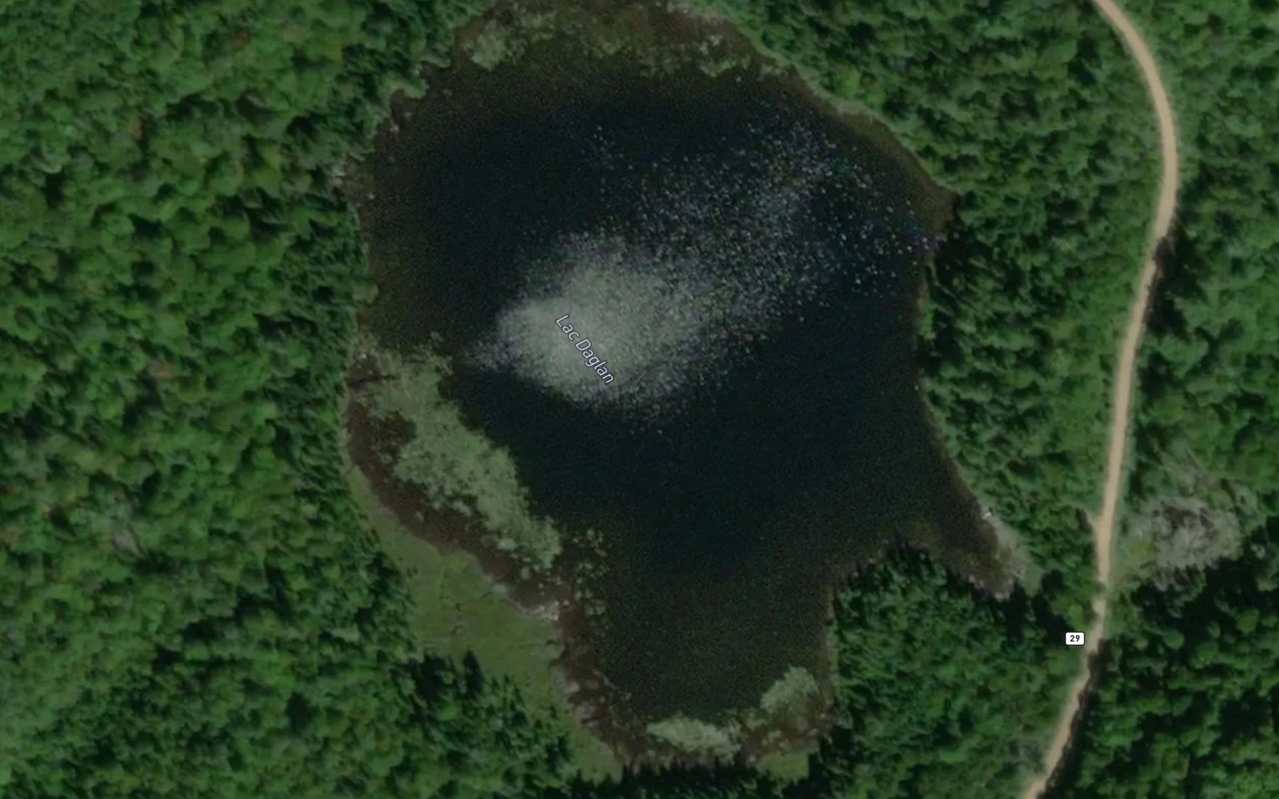 Satellite map of the Lac Daglan
