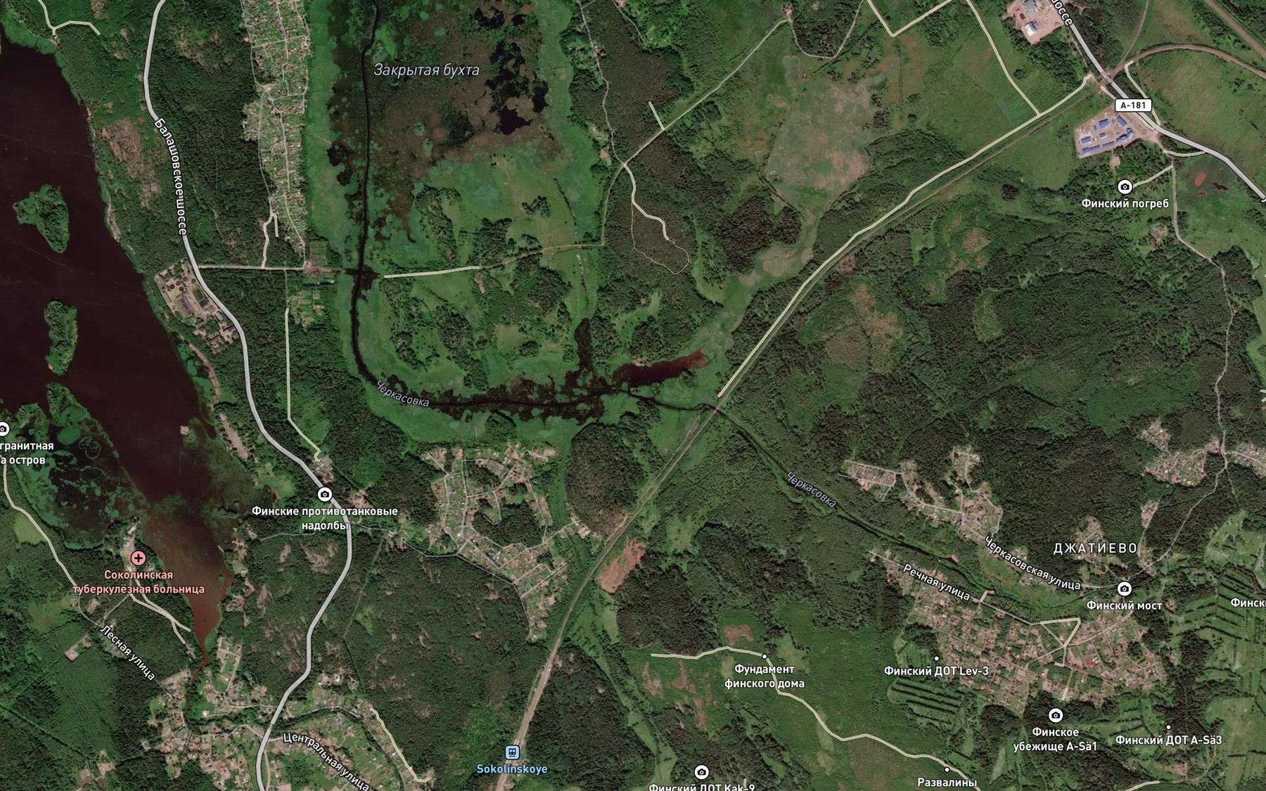Satellite map of the Cherkasovka