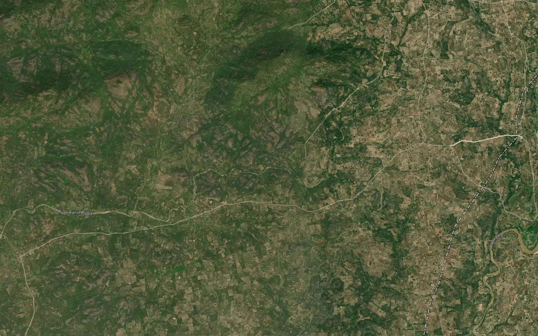 Satellite map of the River Tamber