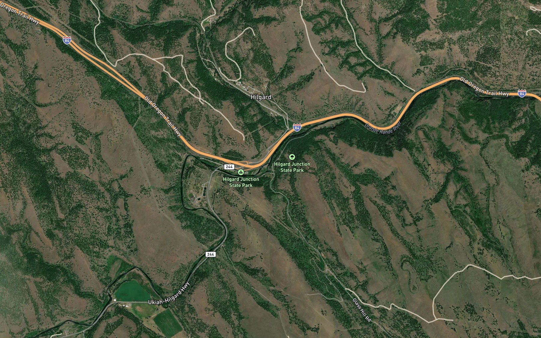 Satellite map of the Rock Creek