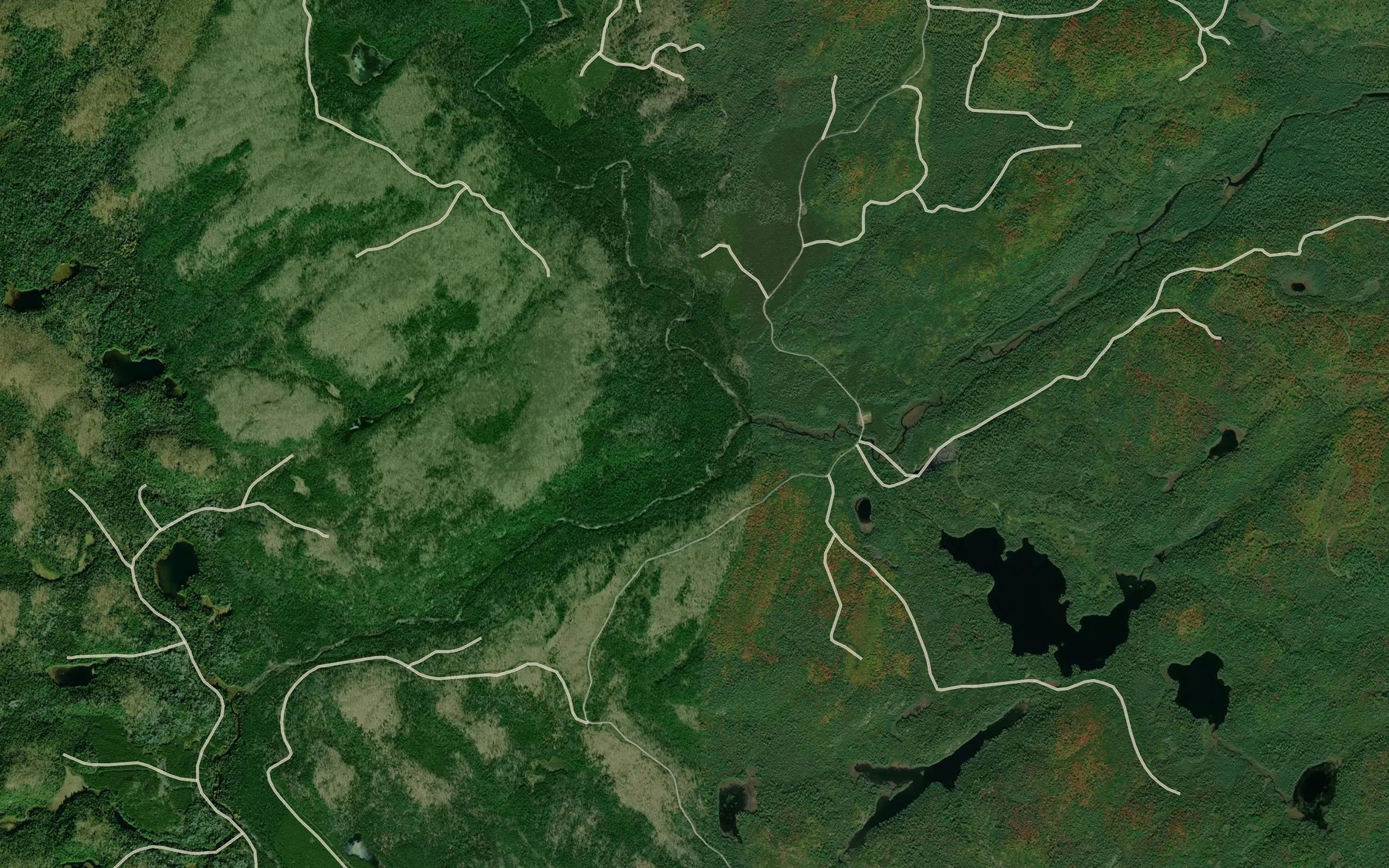 Satellite map of the Vaporem Creek