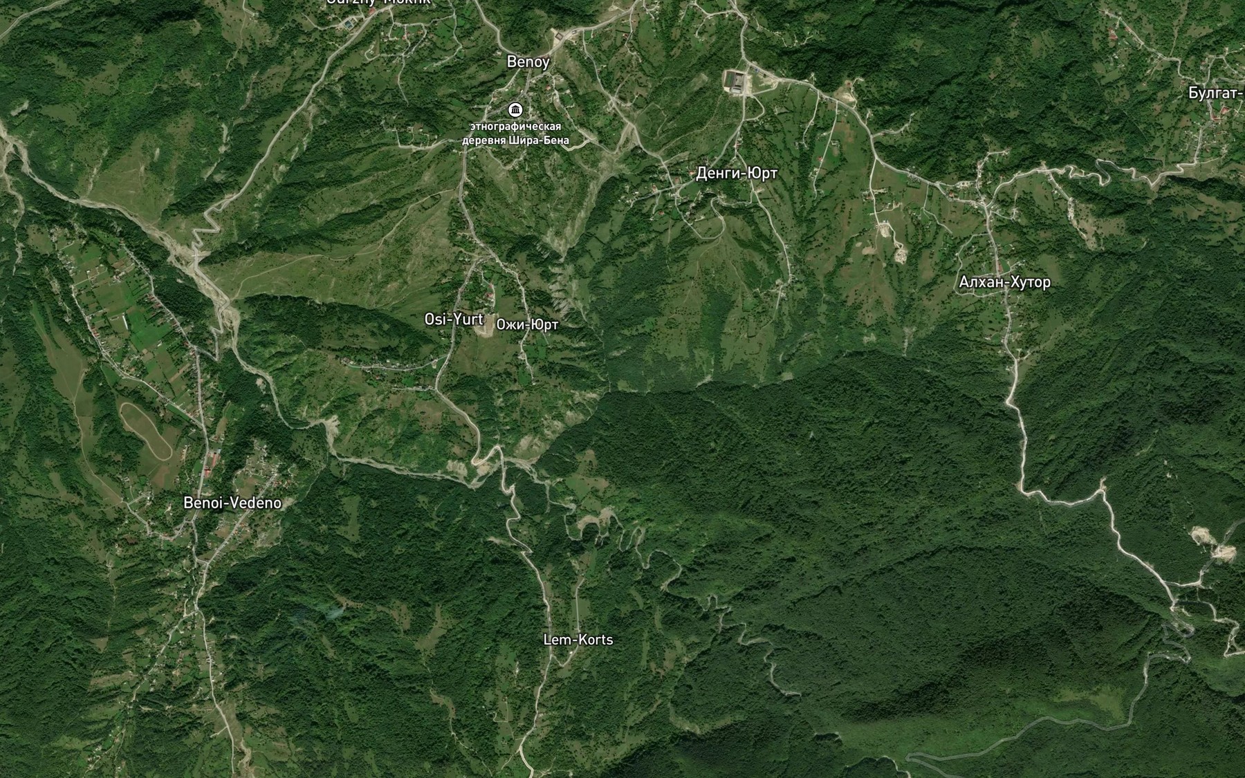 Satellite map of the Burzhsyur