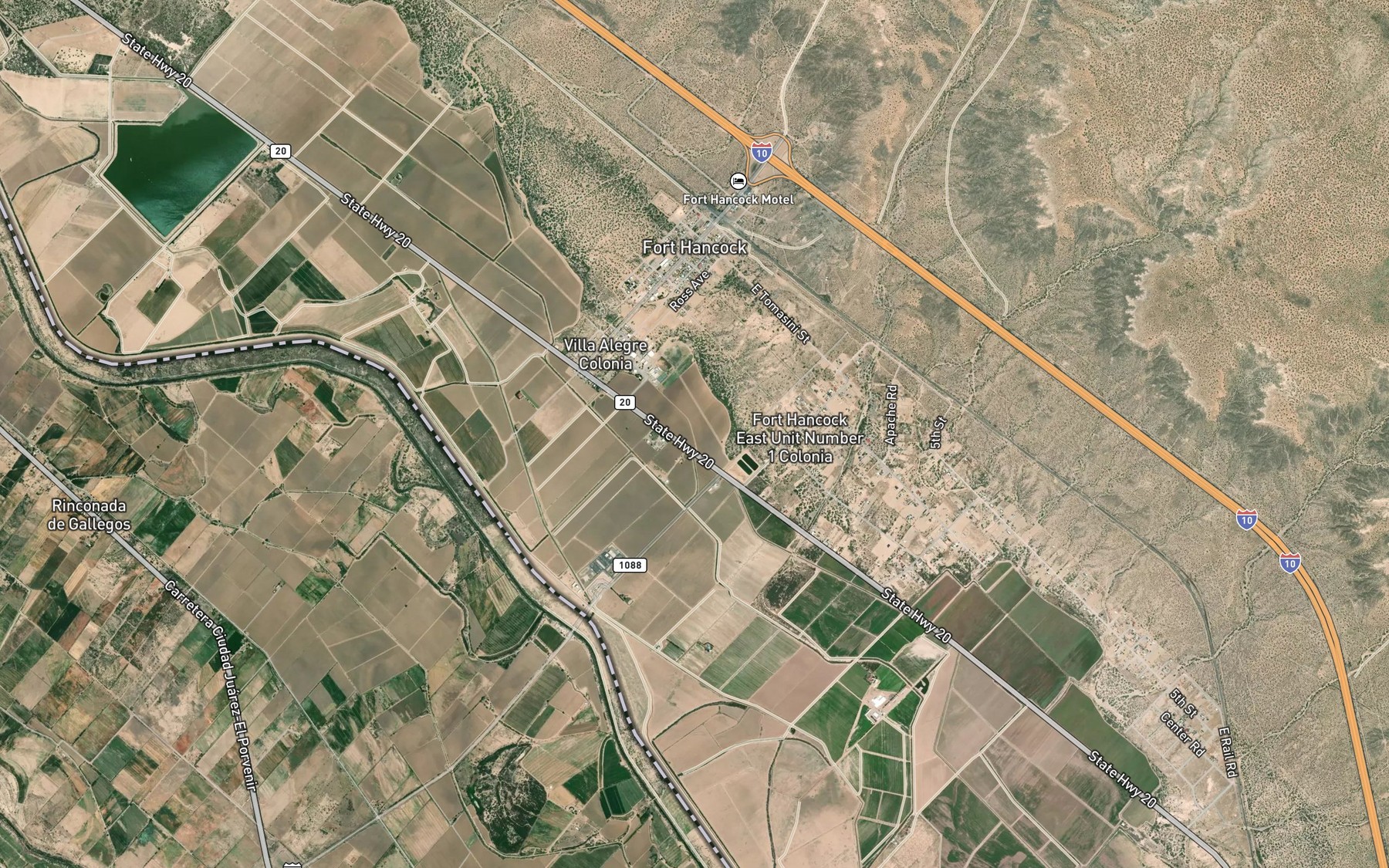 Satellite map of the School Drain