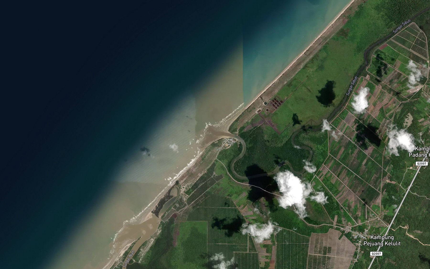 Satellite map of the Kuala Sibuti
