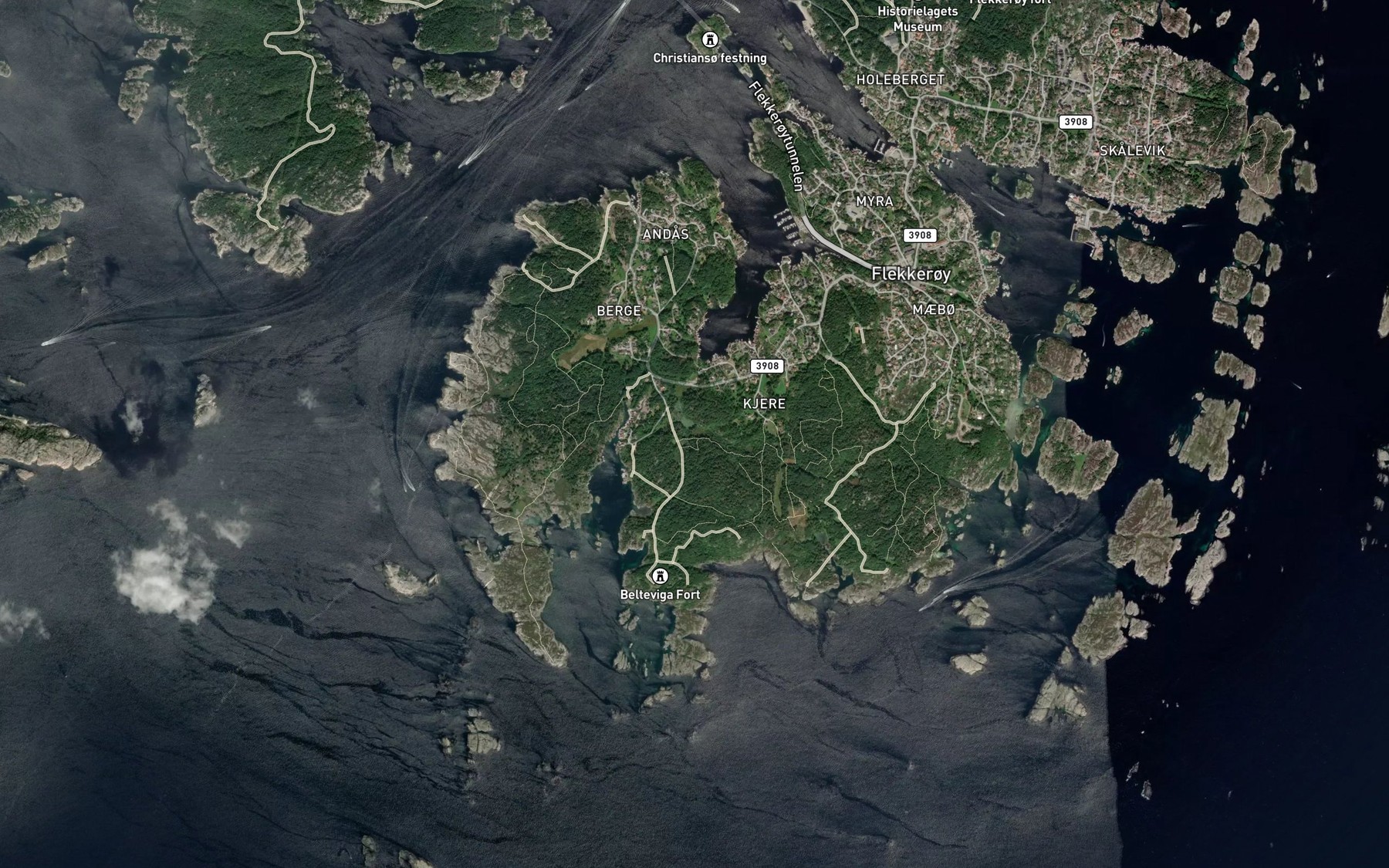 Satellite map of the Storetjonna