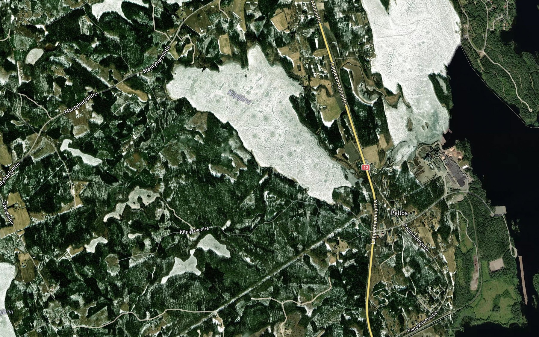 Satellite map of the Haapaoja