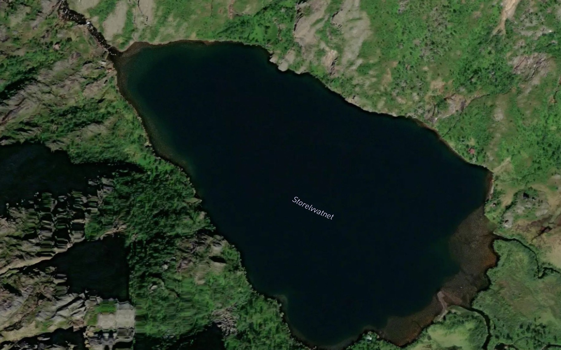 Satellite map of the Storavatnet