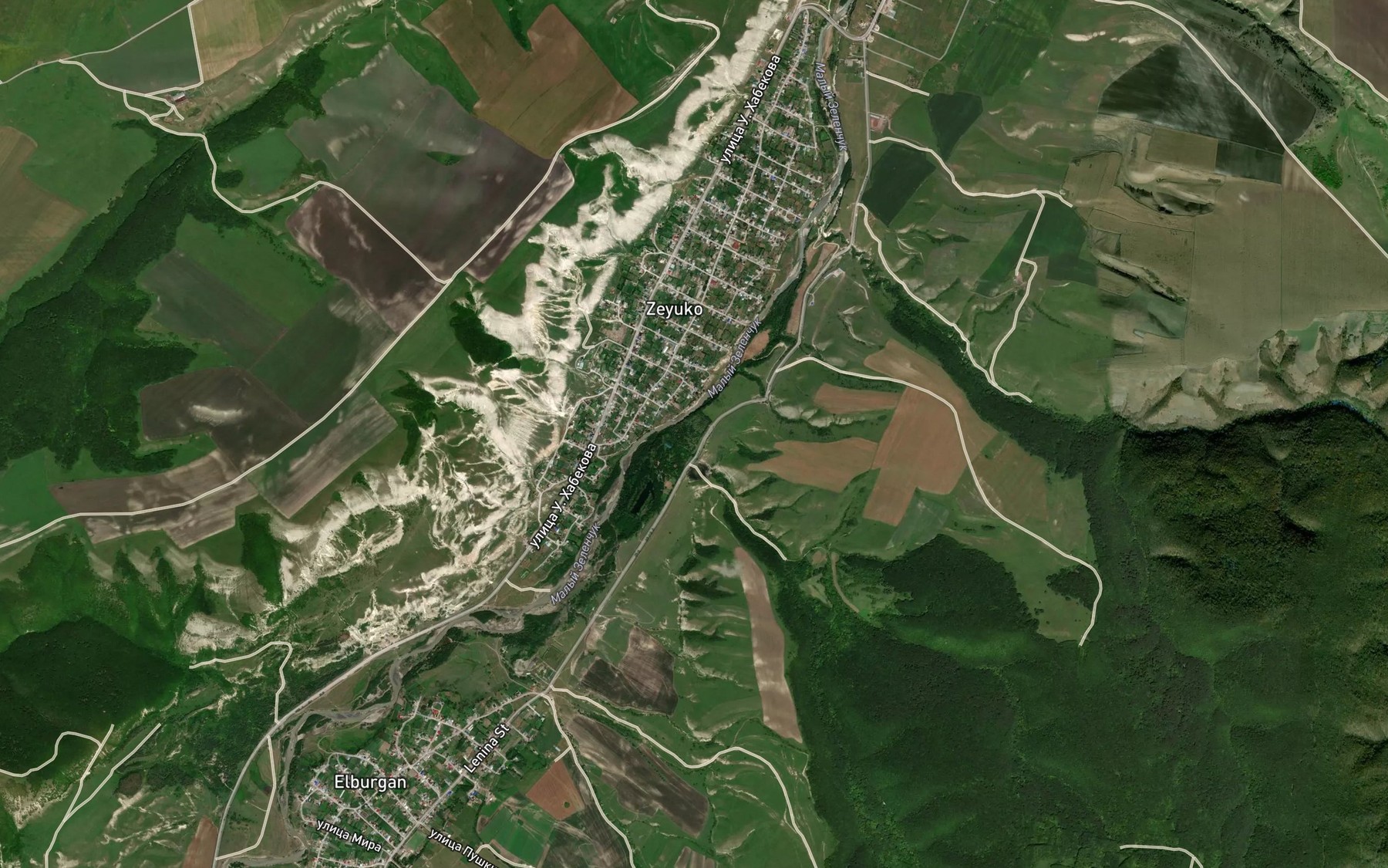 Satellite map of the El'burgan