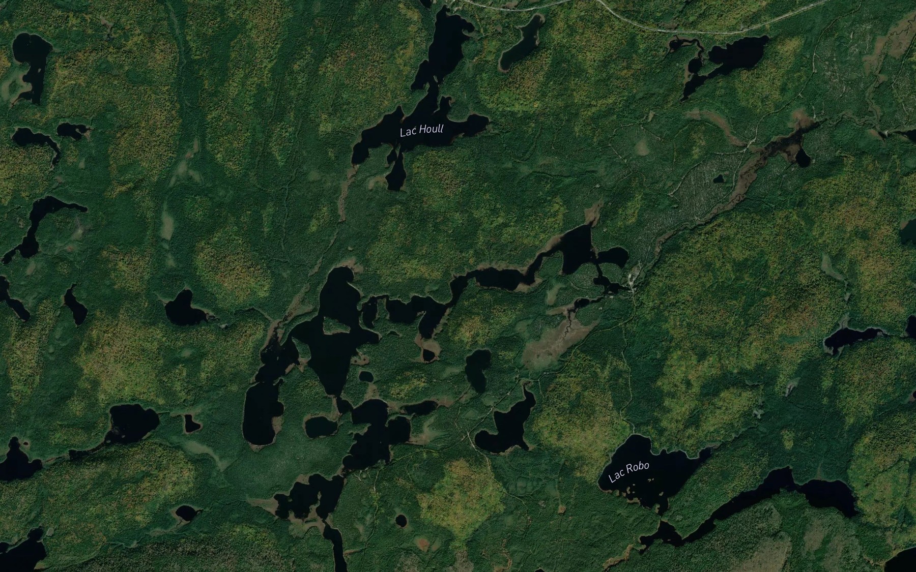 Satellite map of the Lac Ellen