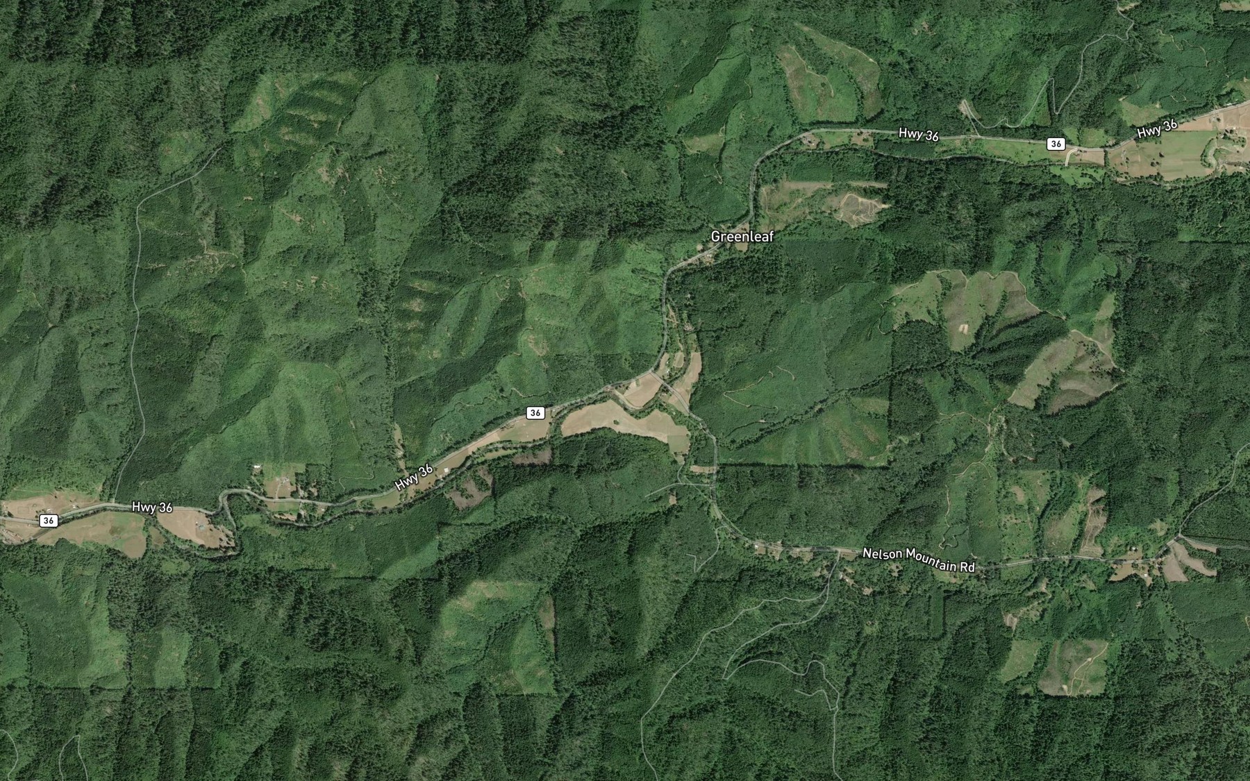 Satellite map of the Wilcut Creek