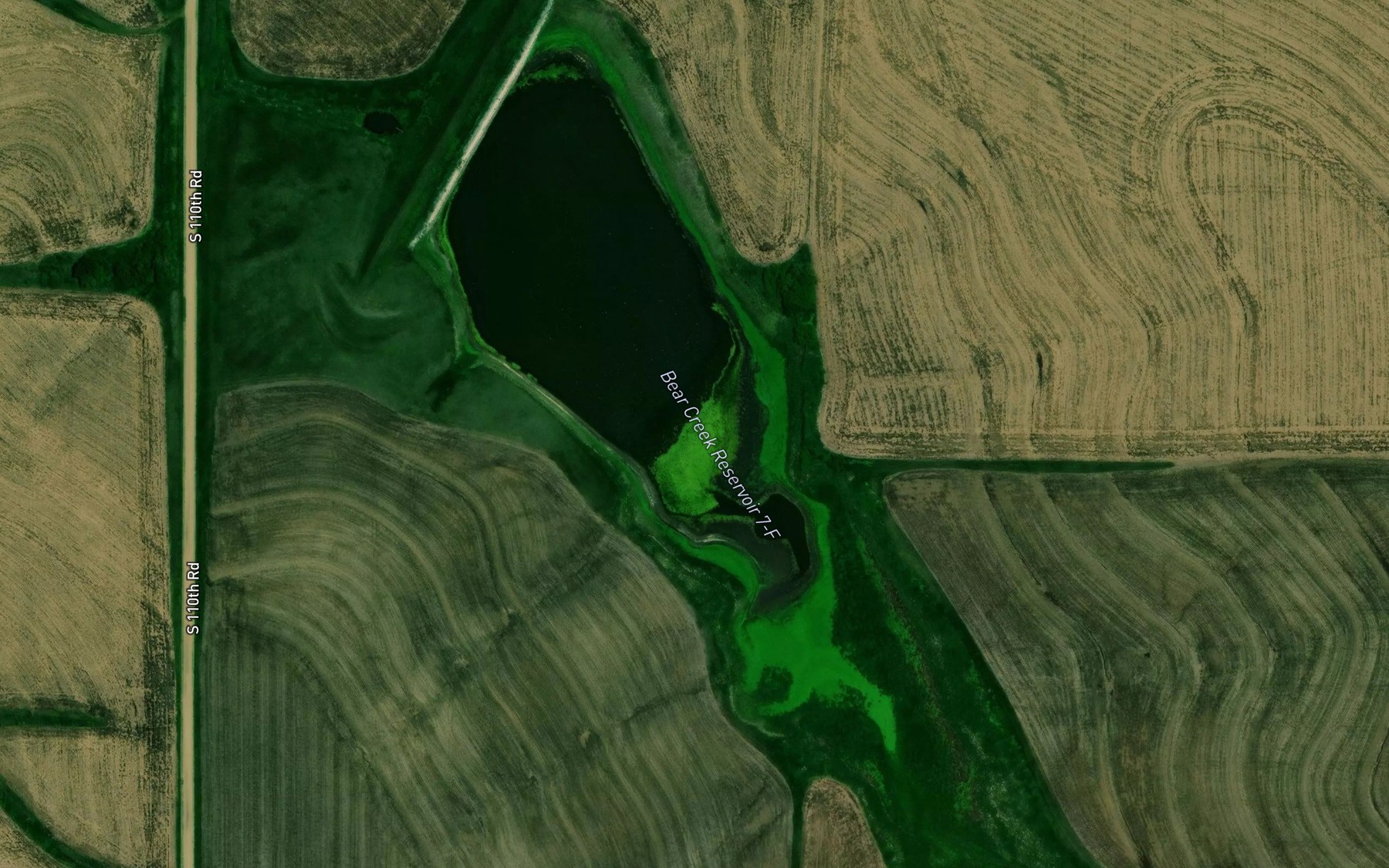 Satellite map of the Bear Creek Reservoir 7-F