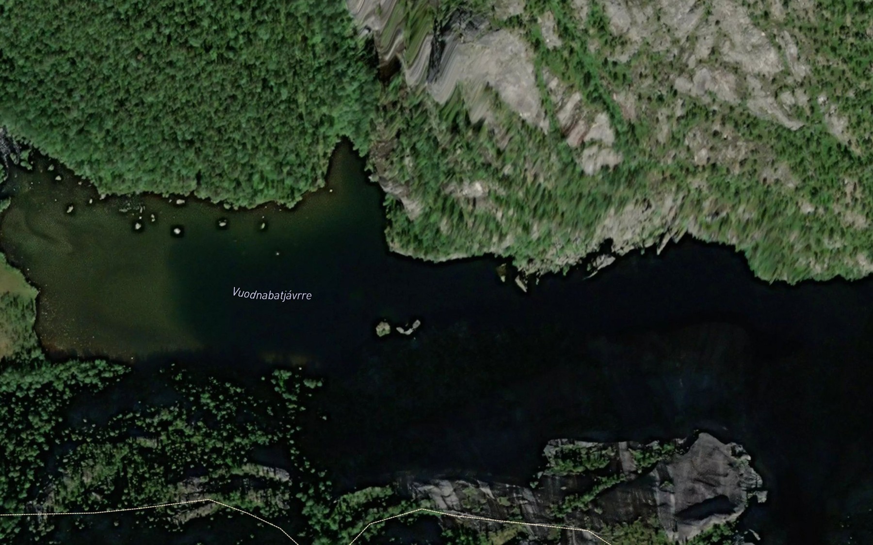Satellite map of the Vuotnabahtjavri
