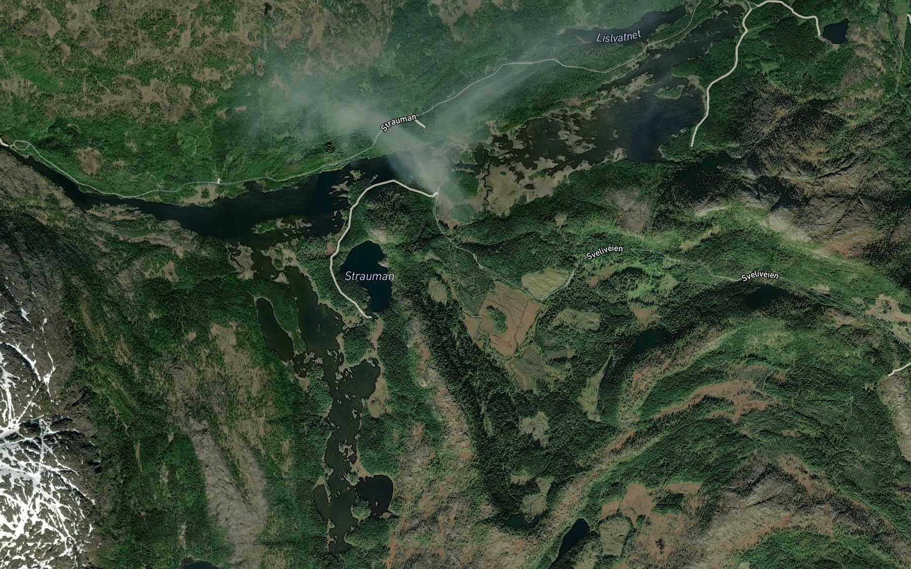 Satellite map of the Stakkdalsbekken