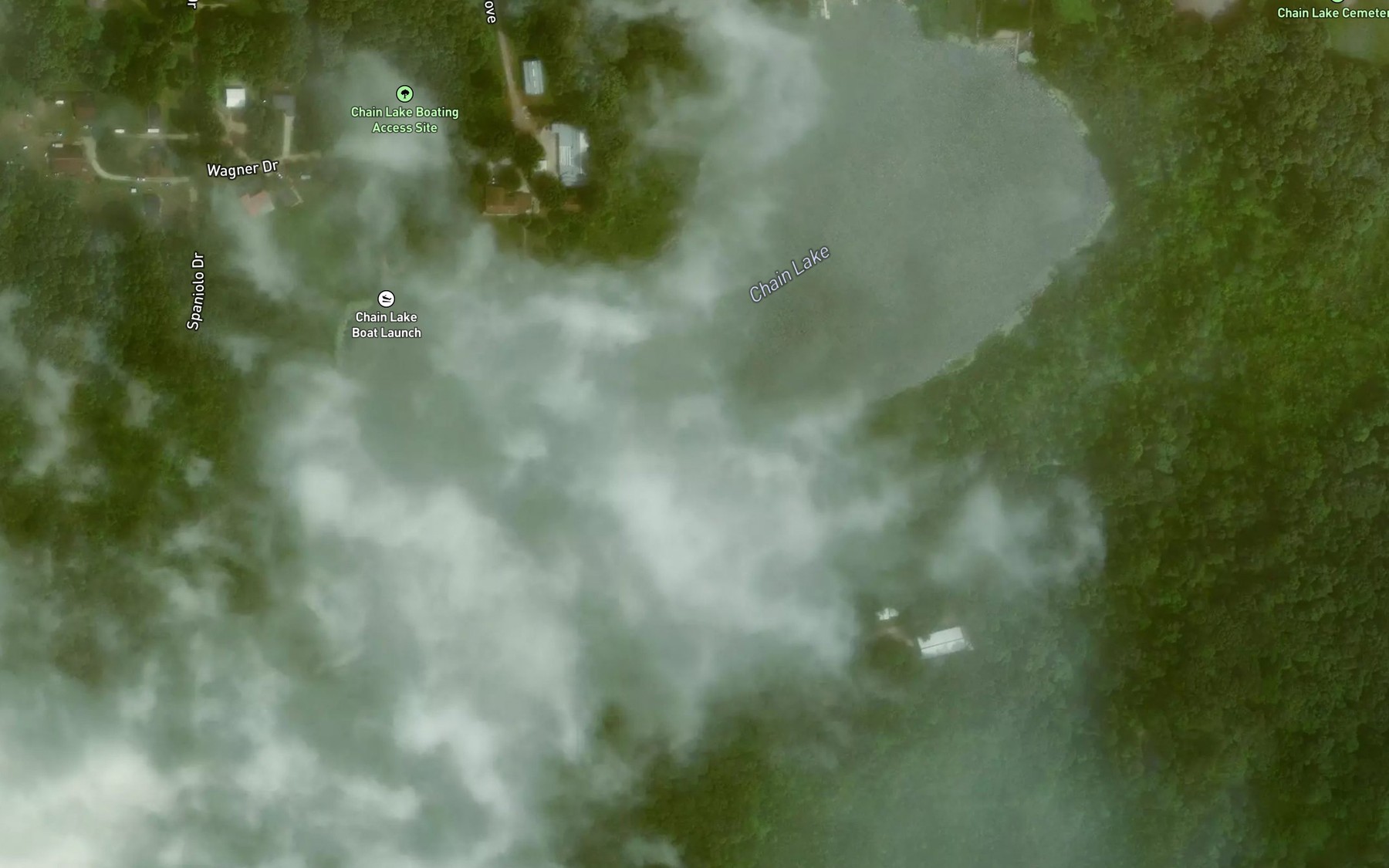 Satellite map of the Chain Lake