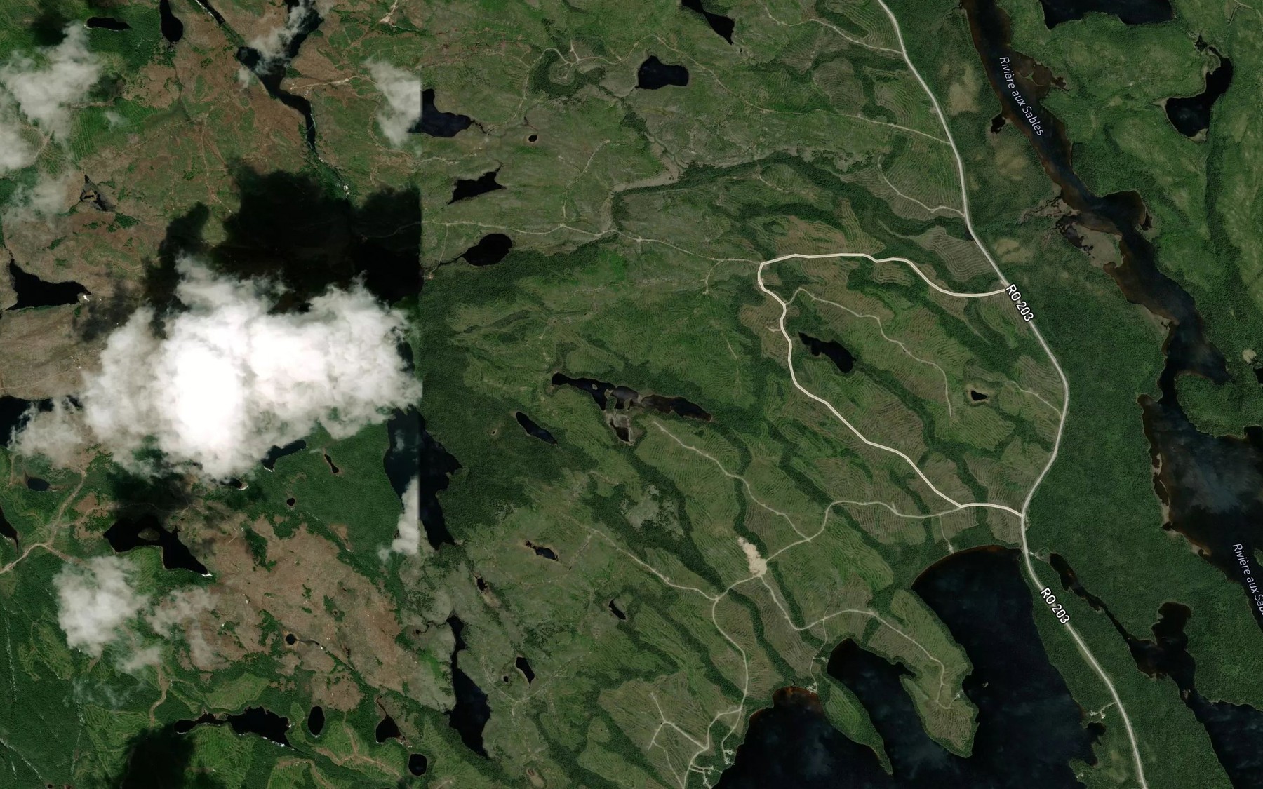 Satellite map of the Lac de la Jeep