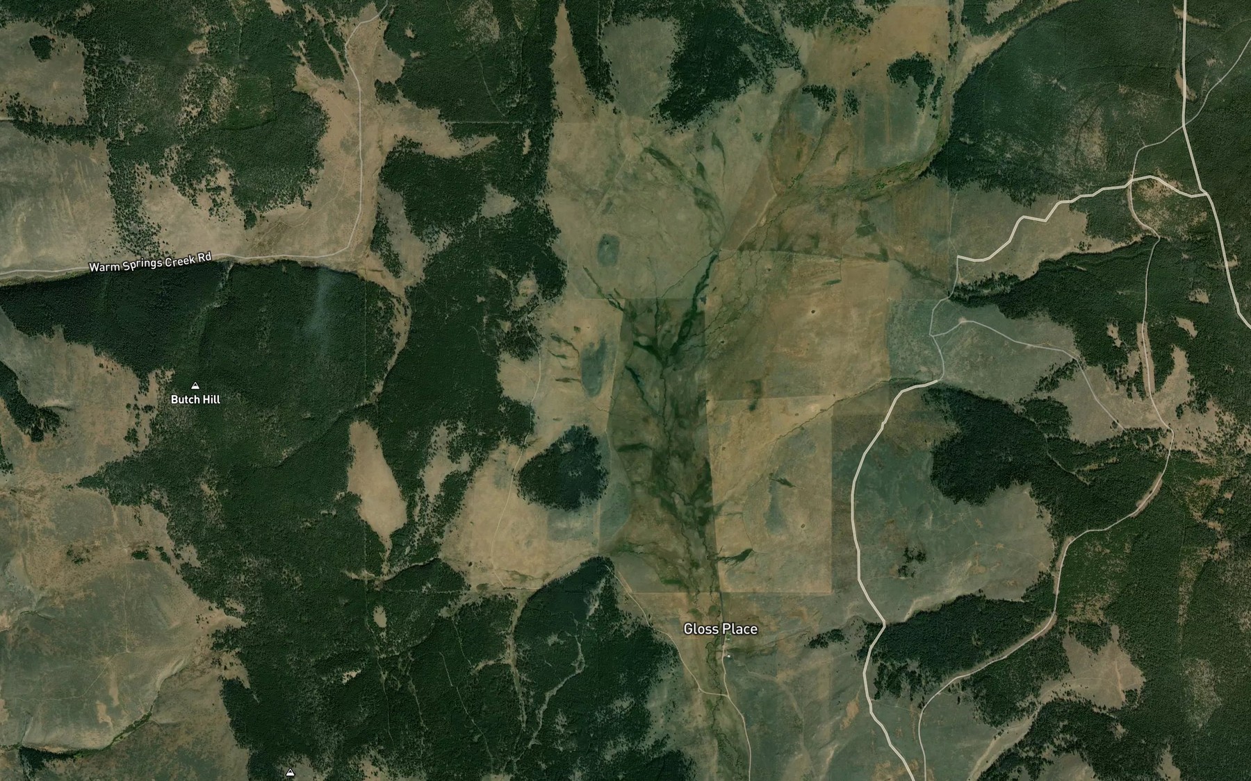 Satellite map of the West Side Ditch